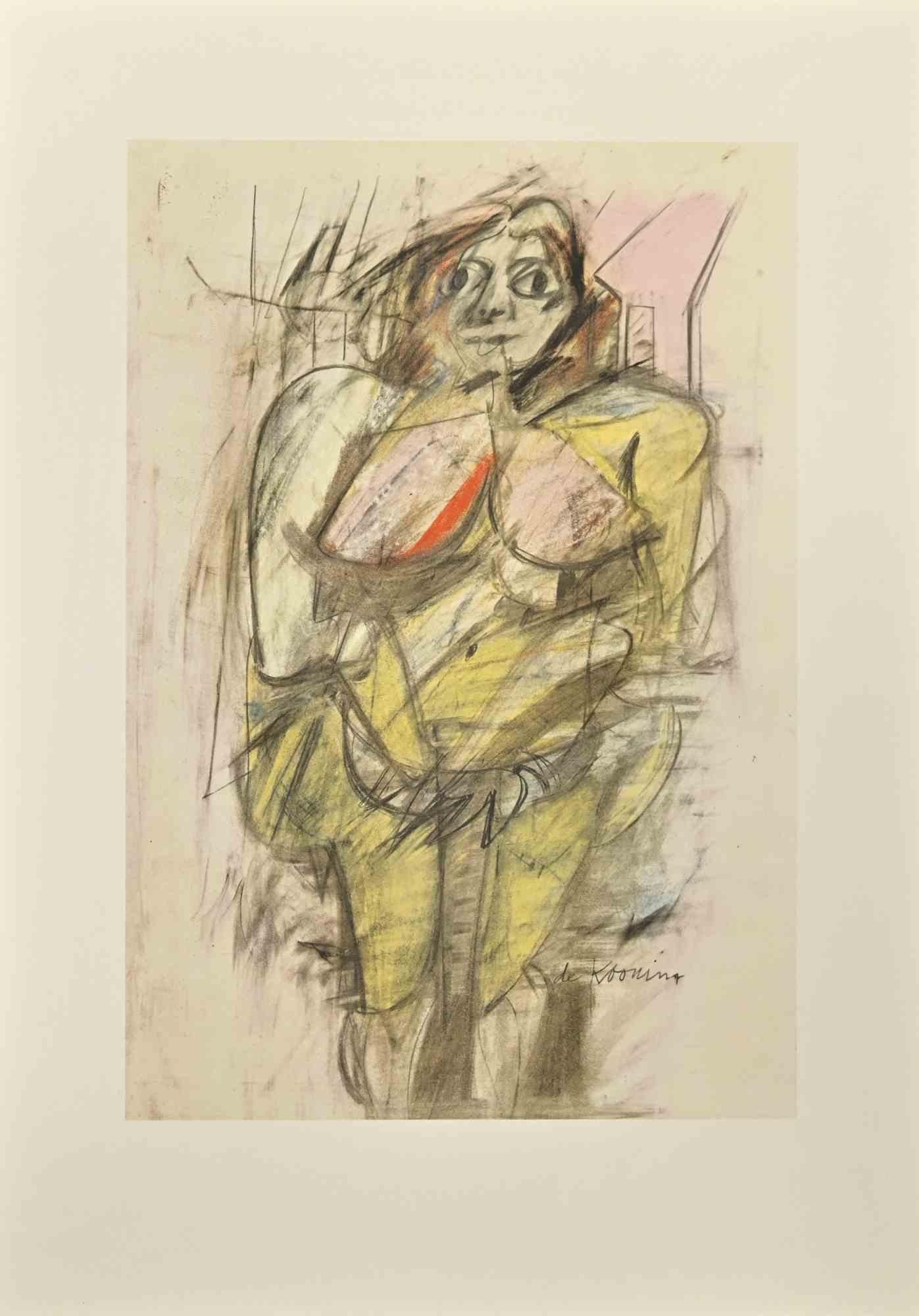 Mujer es una impresión en offset y litografía realizada sobre Papel Fabriano a partir de un dibujo de Willem de Kooning de 1952.

La serie de grabados se realizó en 1985 en una edición limitada de 2.500 ejemplares, y fue comisariada por Xavier