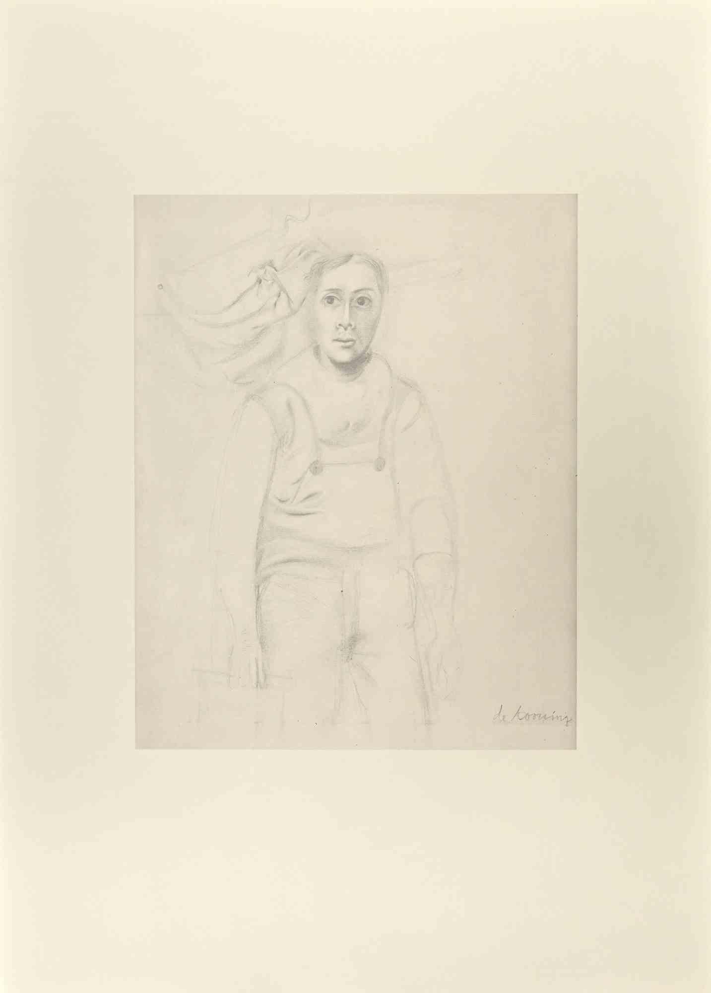 Working Man - Offset and Lithograph after Willem De Kooning - 1985