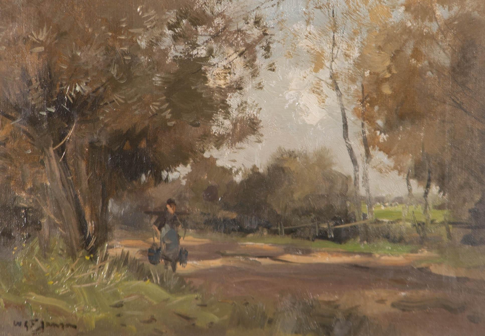 Willem G. F. Jansen (1871-1949) – frühes 20. Jahrhundert Öl, Früher Morgen, Kilkeel im Angebot 2