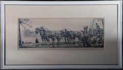 Vintage Willem Gerard Hofker (1902-1981) - Early 20thC Etching, Loading Up On The Amstel