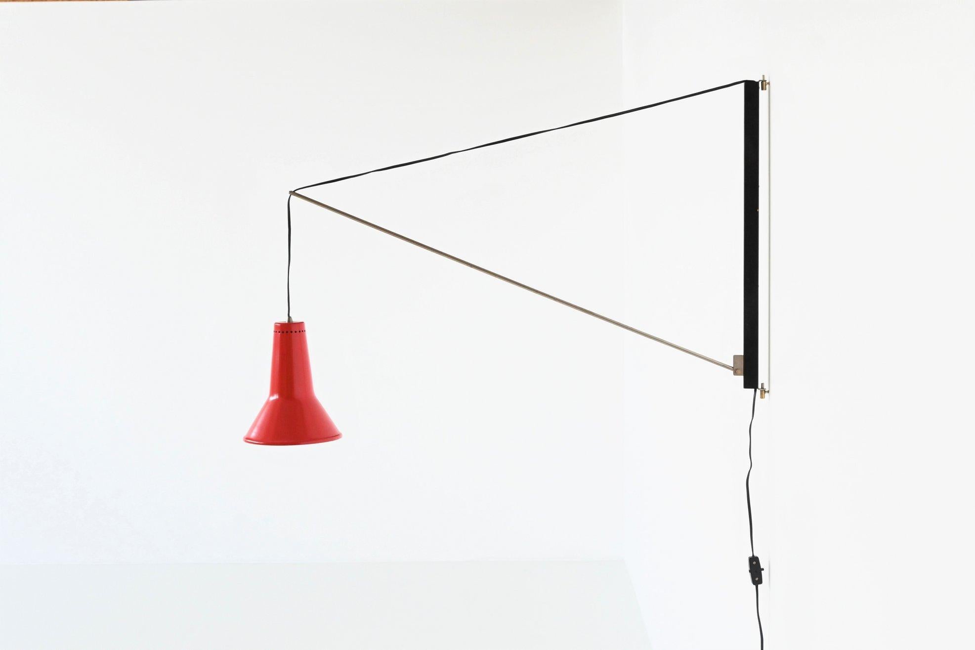 Willem Hagoort arc wall lamp Hagoort Lampen The Netherlands 1960 3
