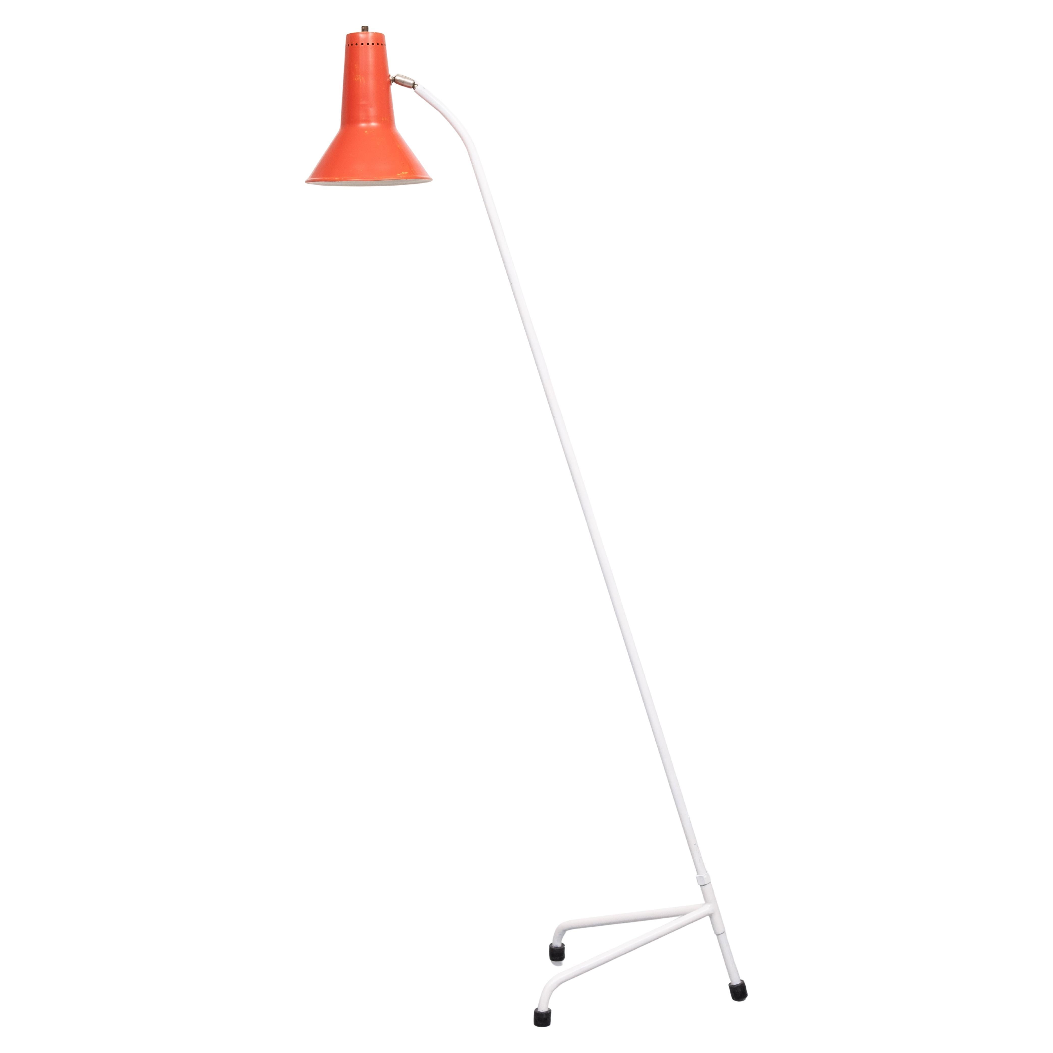 Mid-Century moderno Willem Hagoort  Lampada da terra a treppiede Grasshopper 1950 Olanda in vendita
