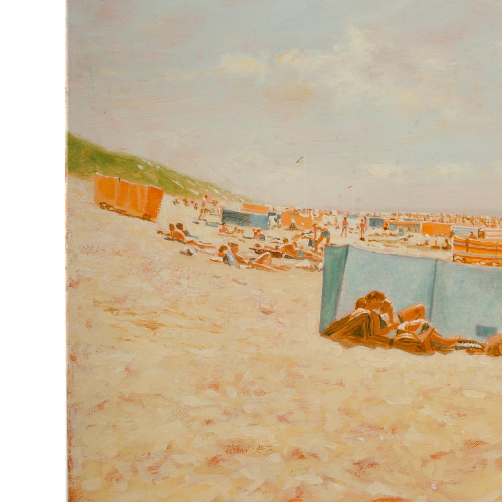 19th Century Willem Helfferich (Dutch) Pastel Beach For Sale