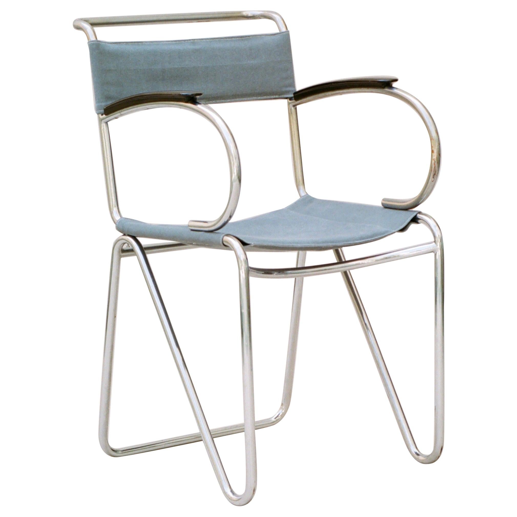 Willem Hendrik Gispen, Rare Diagonal Chair Variant, circa 1930