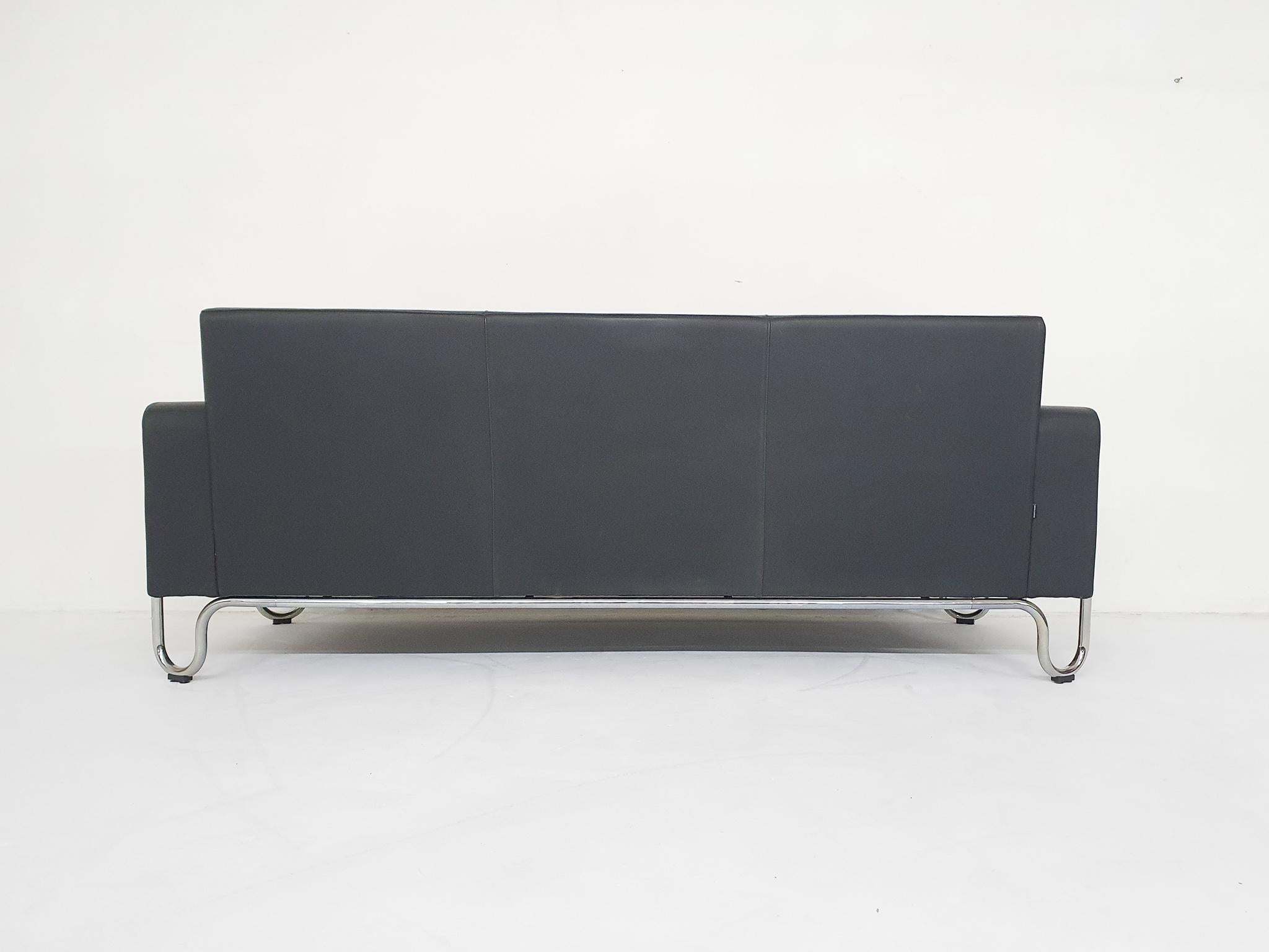 Willem Hendrik Gispen Sofa Model 441-3, Manufactured by Dutch Originals 1