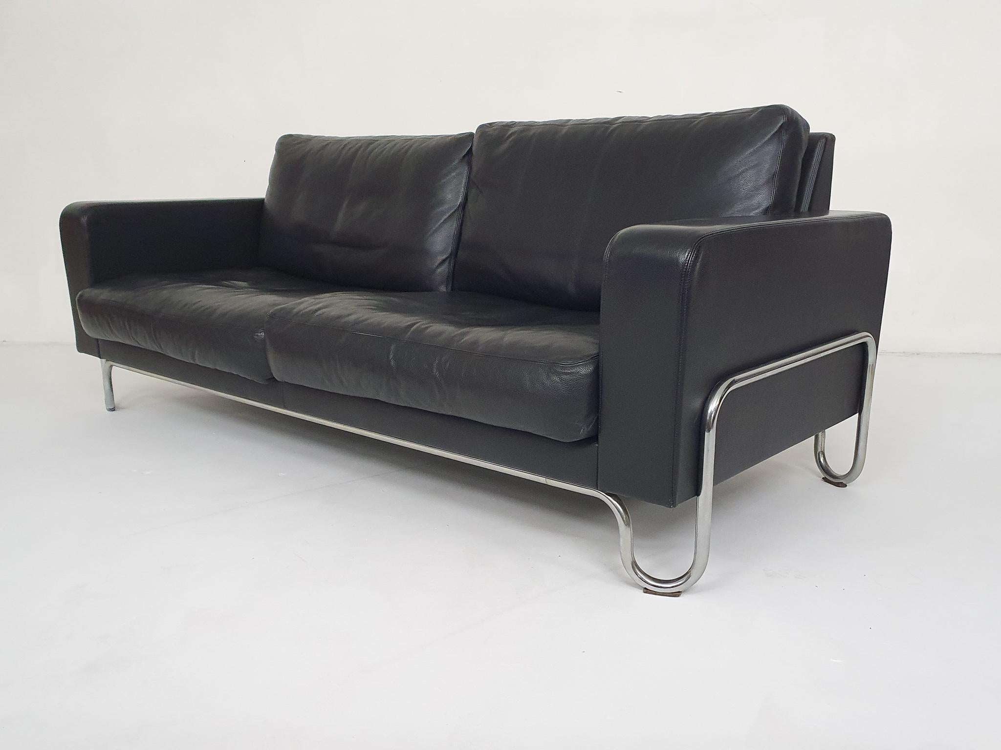 Mid-Century Modern Willem Hendrik Gispen Sofa Model Ad B3, Manufactured by Dutch Originals