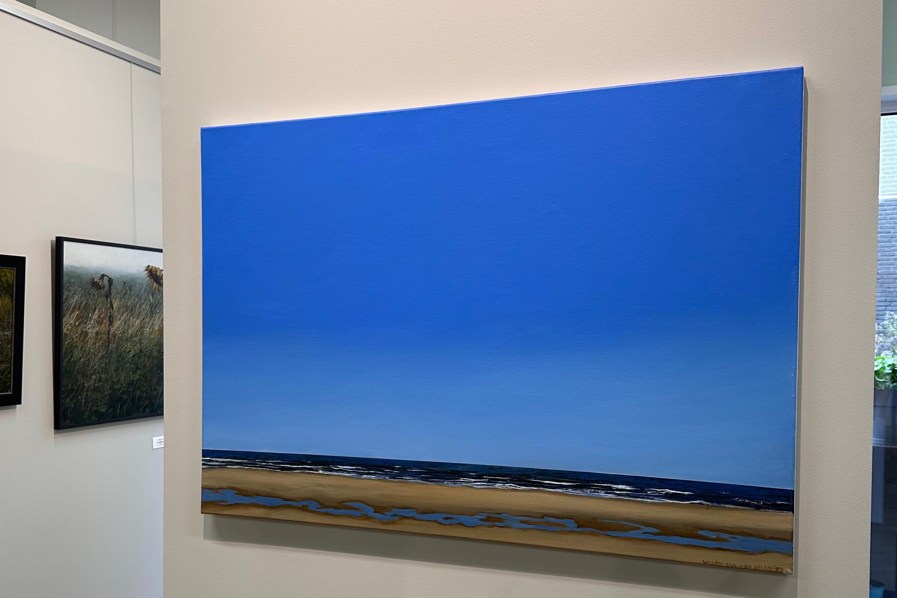 Beach Walk - Zeitgenössisches Gemälde des 21. Jahrhunderts über das Meer (Blau), Landscape Painting, von Willem Jan van Balen