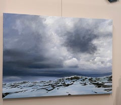 Blowing North Sea - 21st Century Contemporary Sea Scape Painting of the Ocean