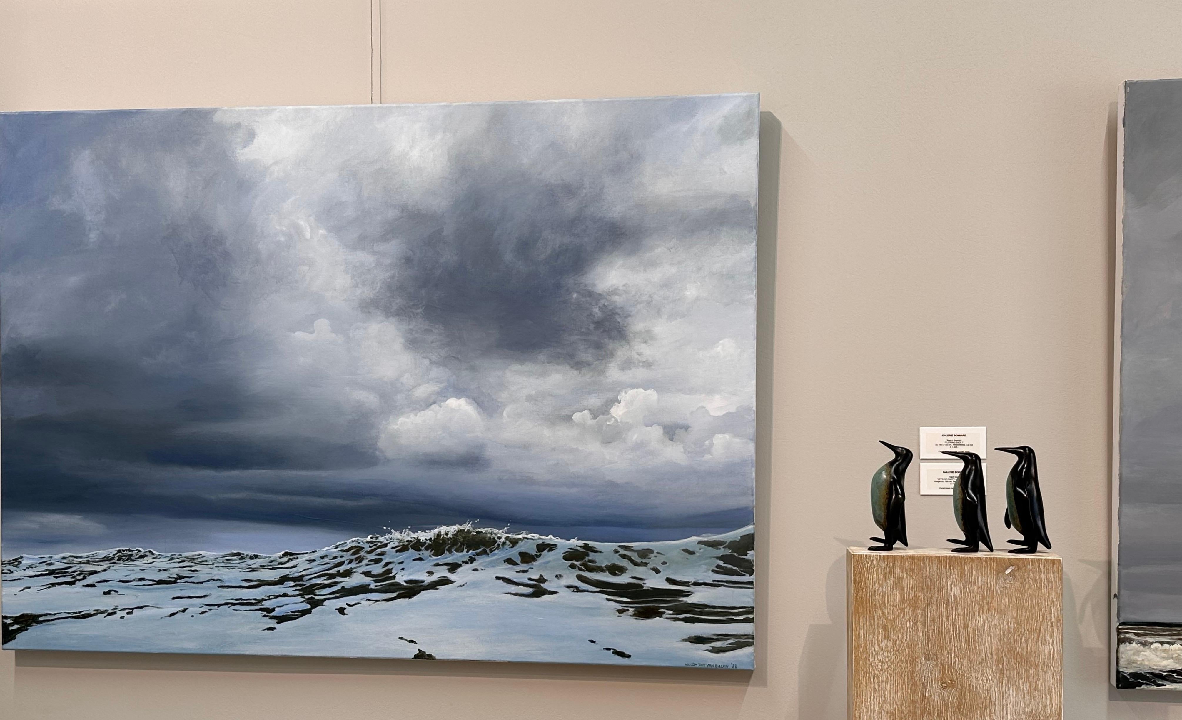 Blowing North Sea - Zeitgenössische Meeresmalerei des 21. Jahrhunderts im Angebot 3