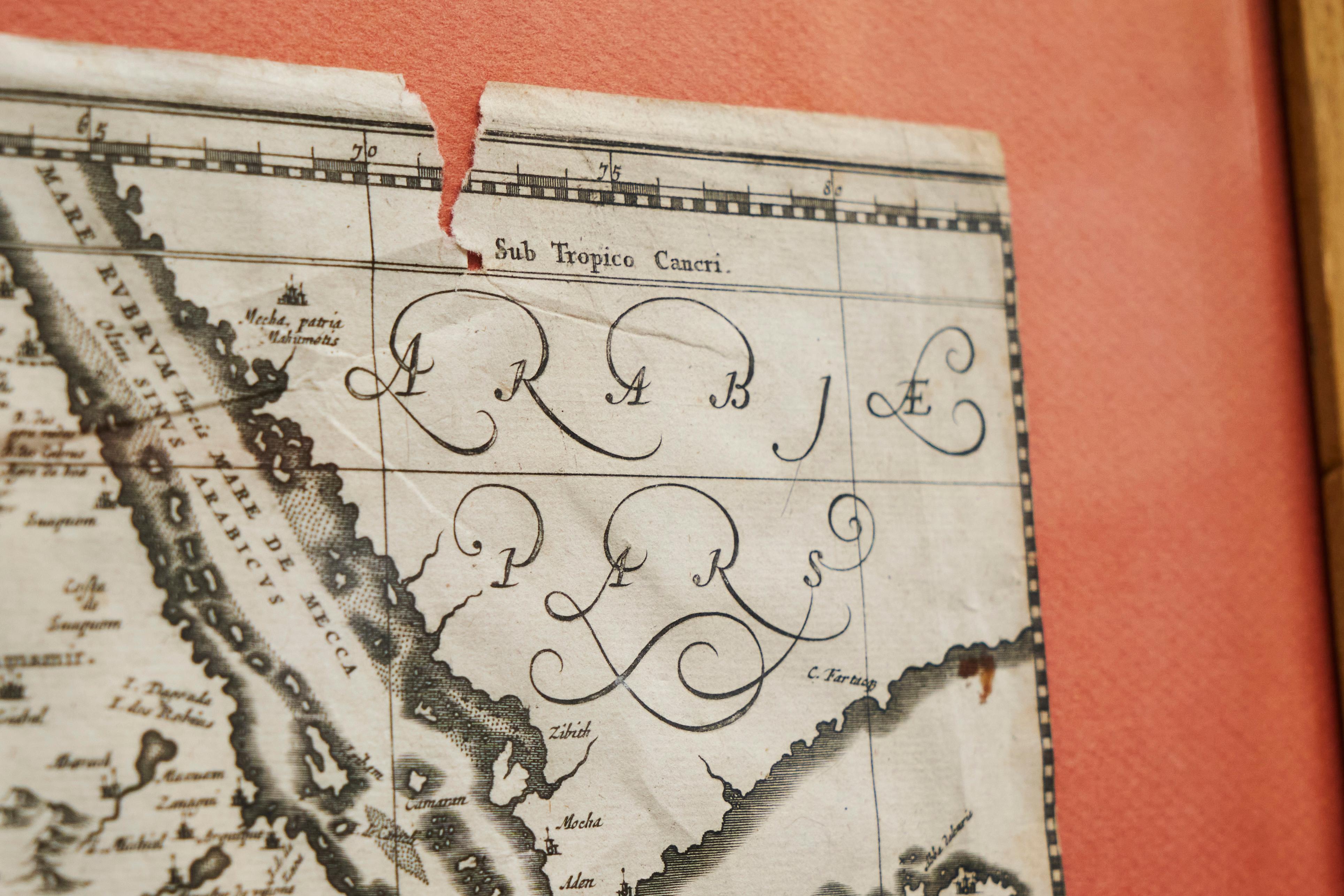 Willem Janszoon Blaeu Rare Original 17th Century Map of Ethiopia in a Pine Frame For Sale 8