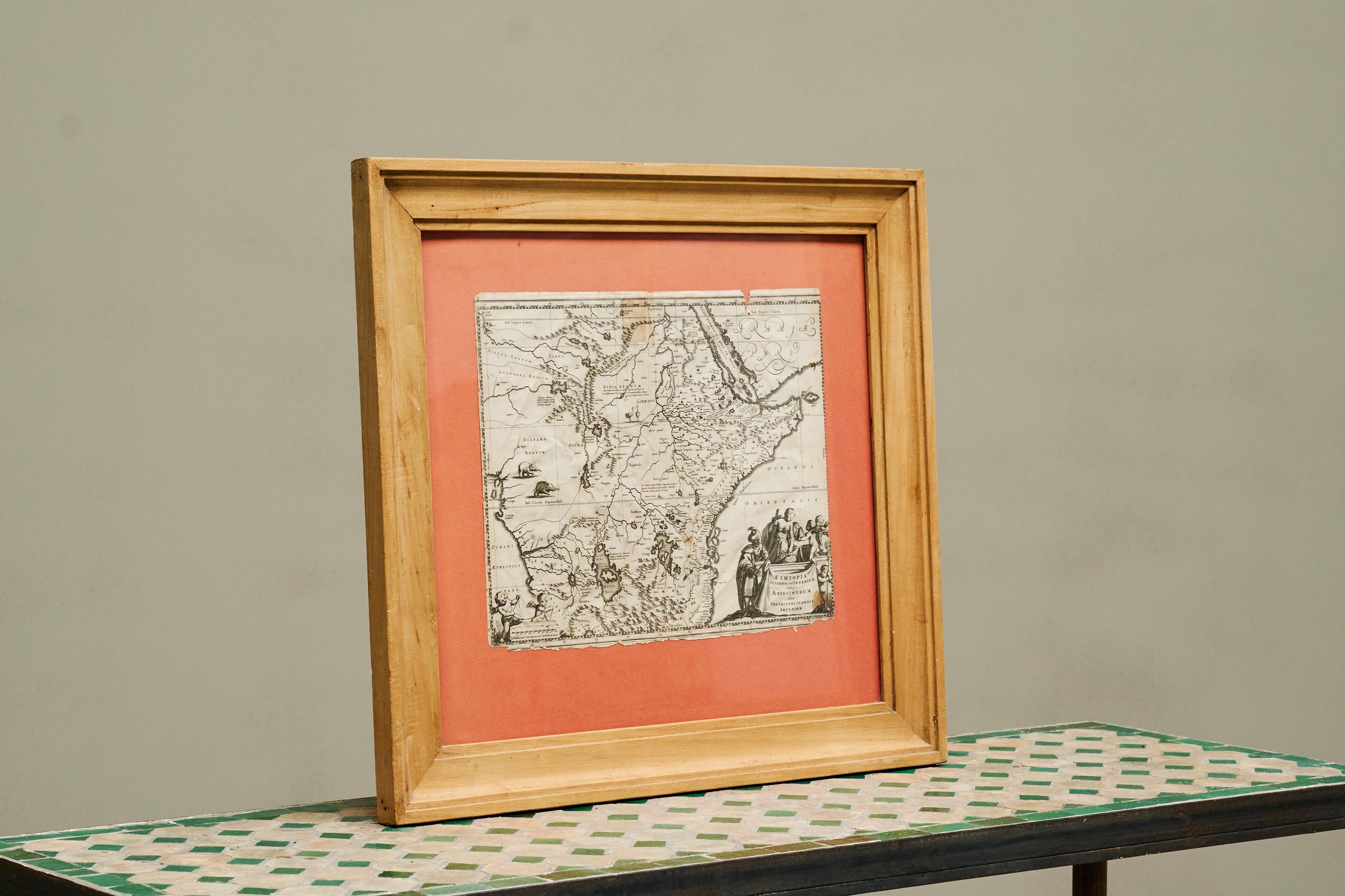 Willem Janszoon Blaeu Rare Original 17th Century Map of Ethiopia in a Pine Frame

Rare early 17th century map of Ethiopia by Willem Janszoon Blaeu. The Netherlands. 

A so called ‘'Aethiopia Superior vel Interior vulgo Abissinorum sive Presbiteri