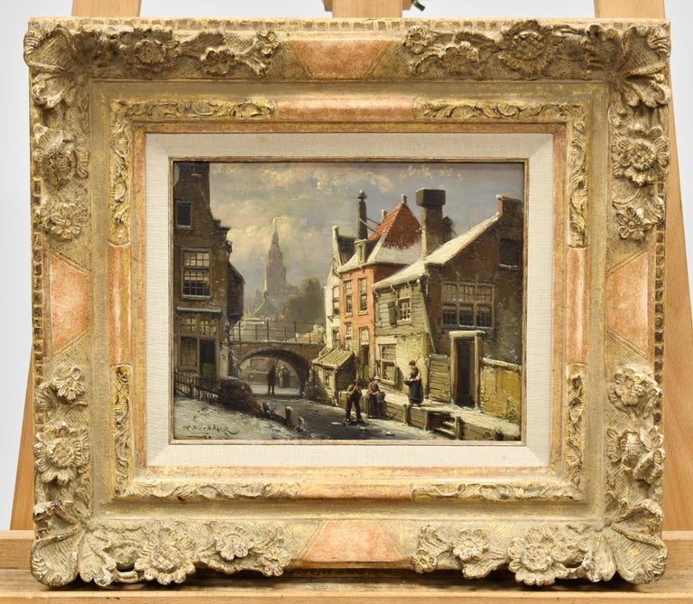 Cityscape in the snow - Willem Koekkoek (1839-1895) - Dutch - Europe - City  2