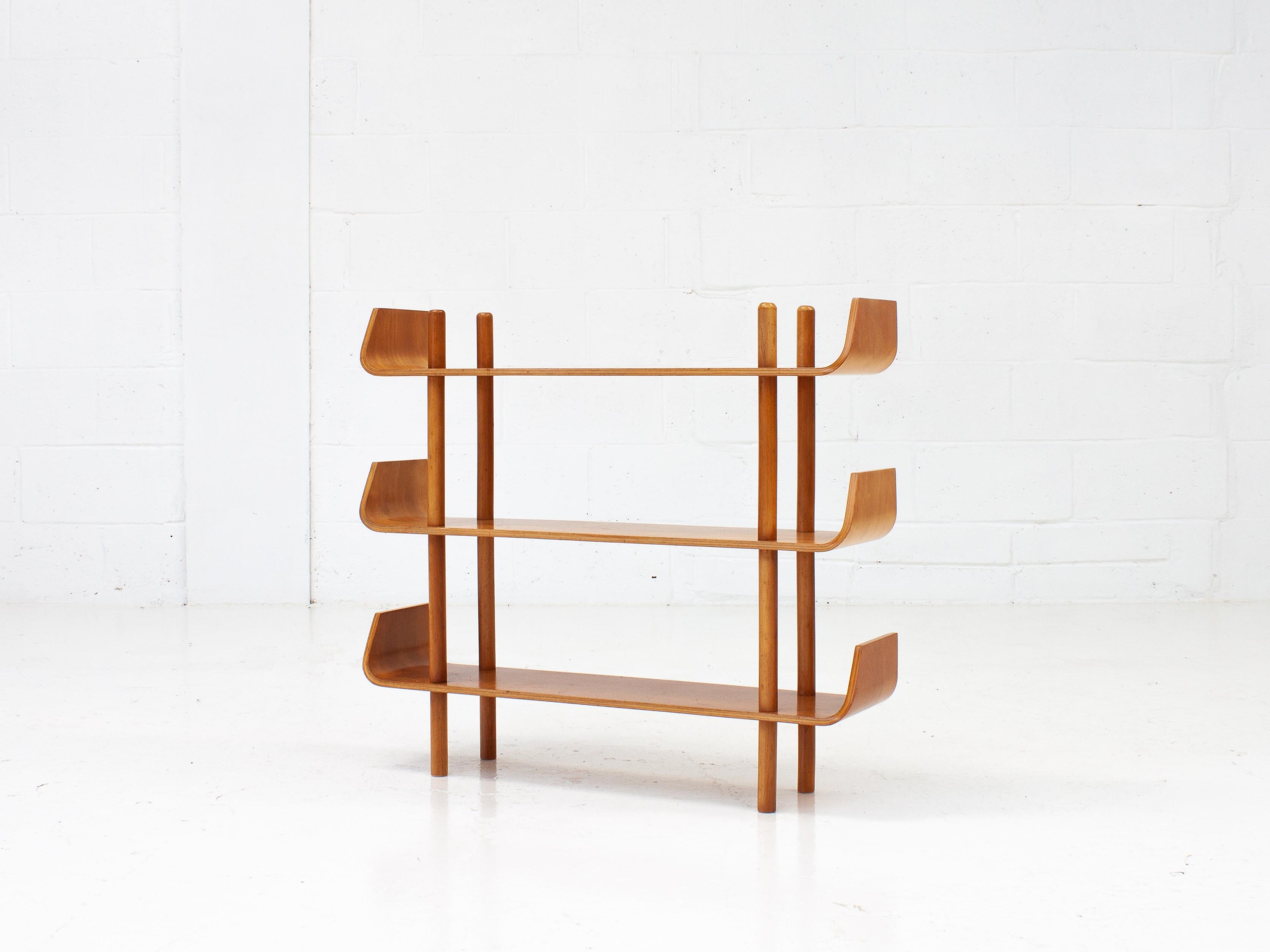 Willem Lutjens Bentwood Shelving Unit for Gouda den Boer, Netherlands, 1950s 7
