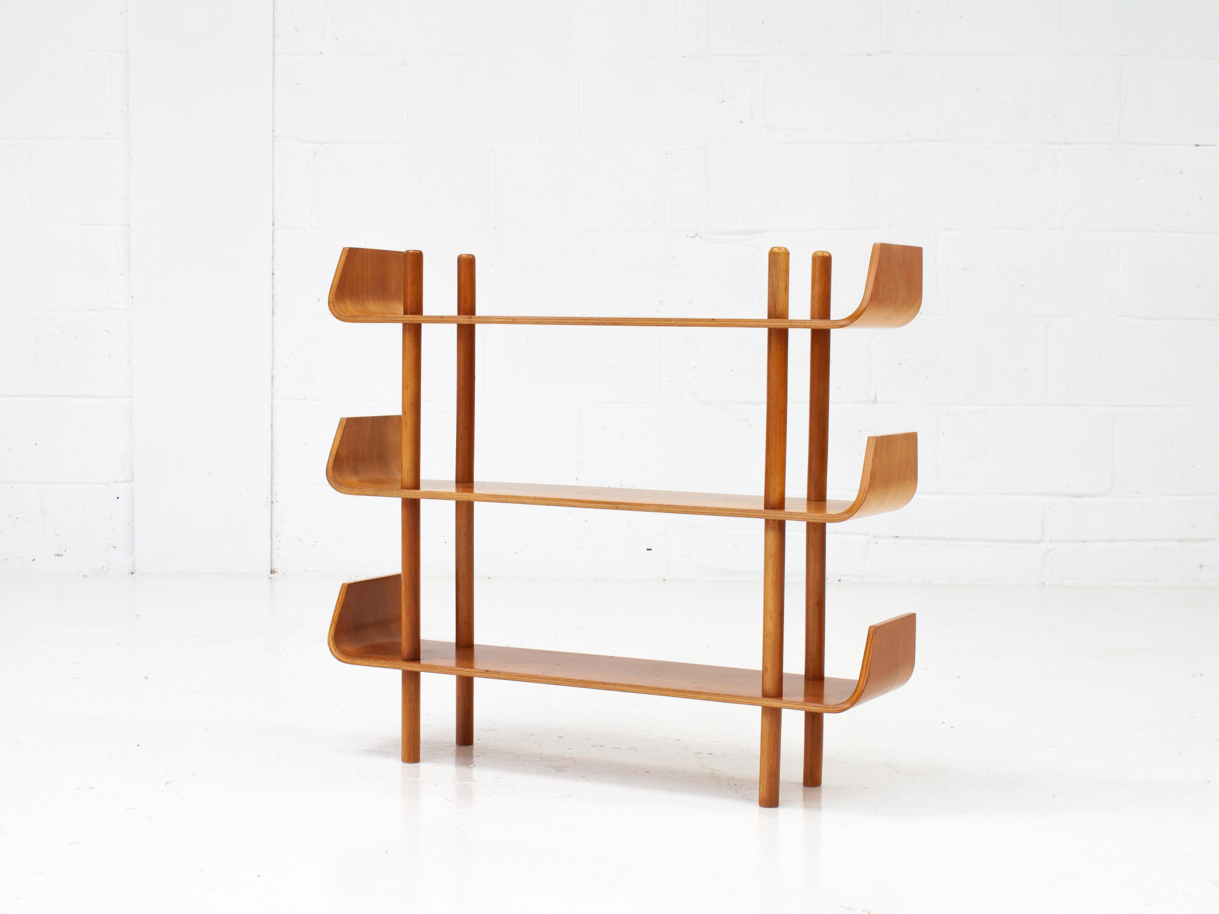 Willem Lutjens Bentwood Shelving Unit for Gouda den Boer, Netherlands, 1950s 8