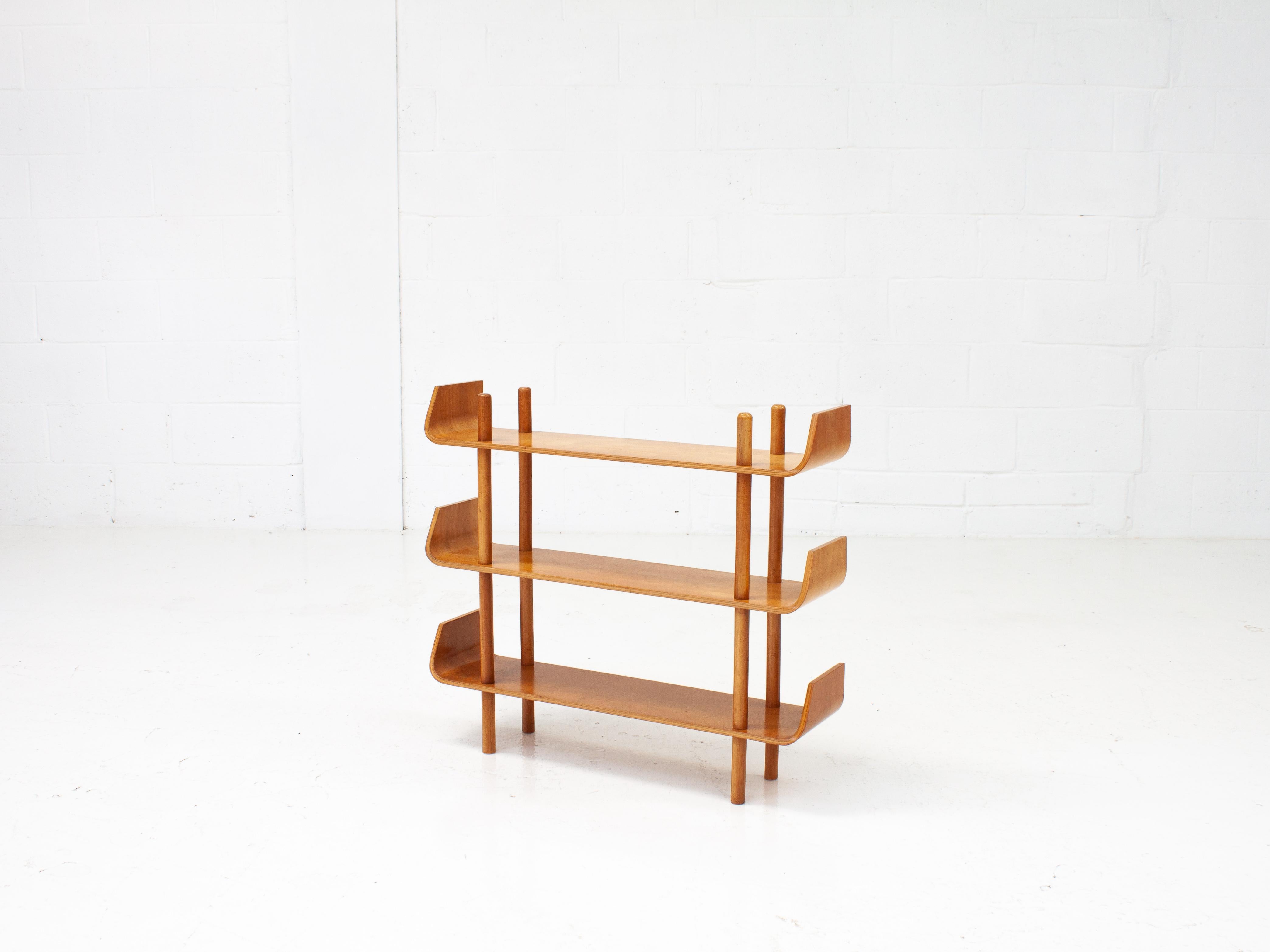 Willem Lutjens Bentwood Shelving Unit for Gouda den Boer, Netherlands, 1950s 9