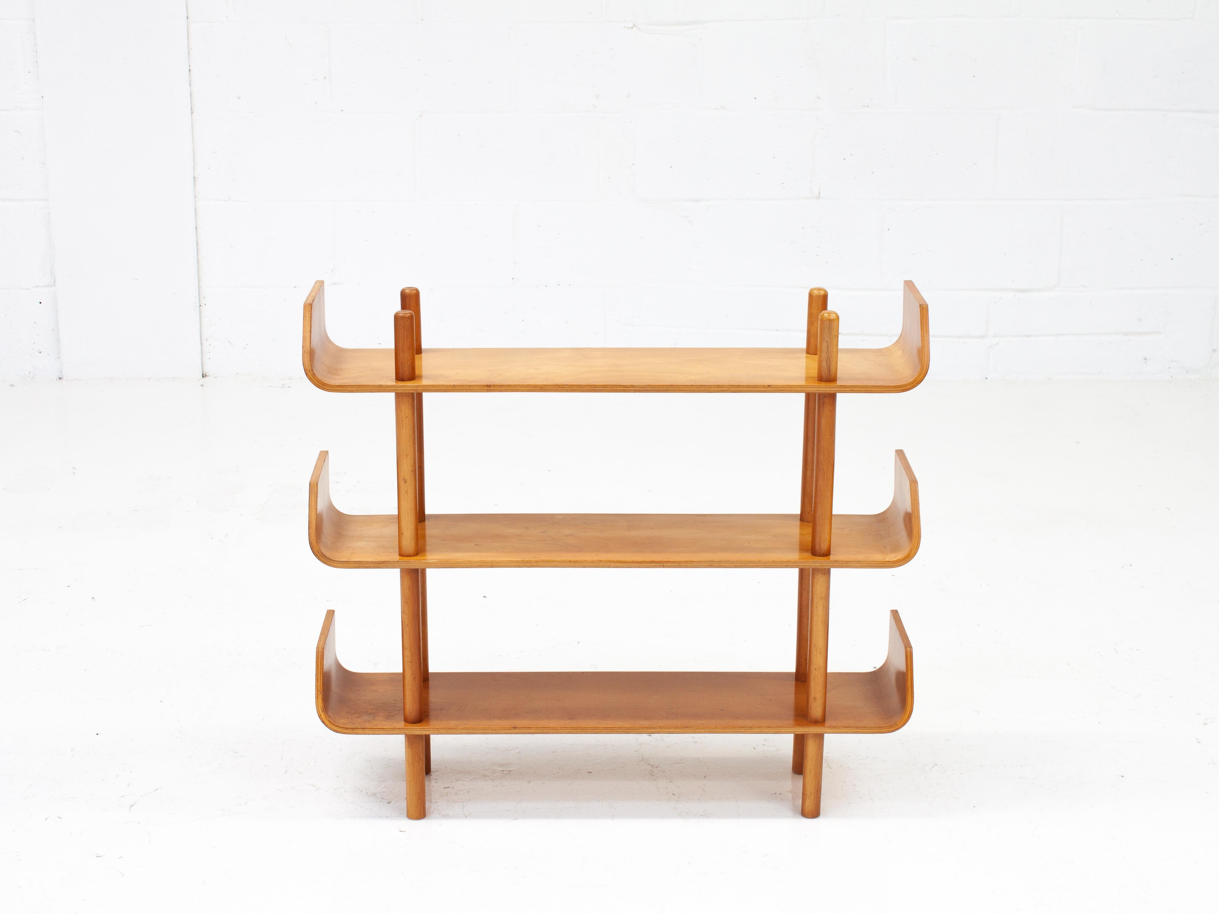 Dutch Willem Lutjens Bentwood Shelving Unit for Gouda den Boer, Netherlands, 1950s