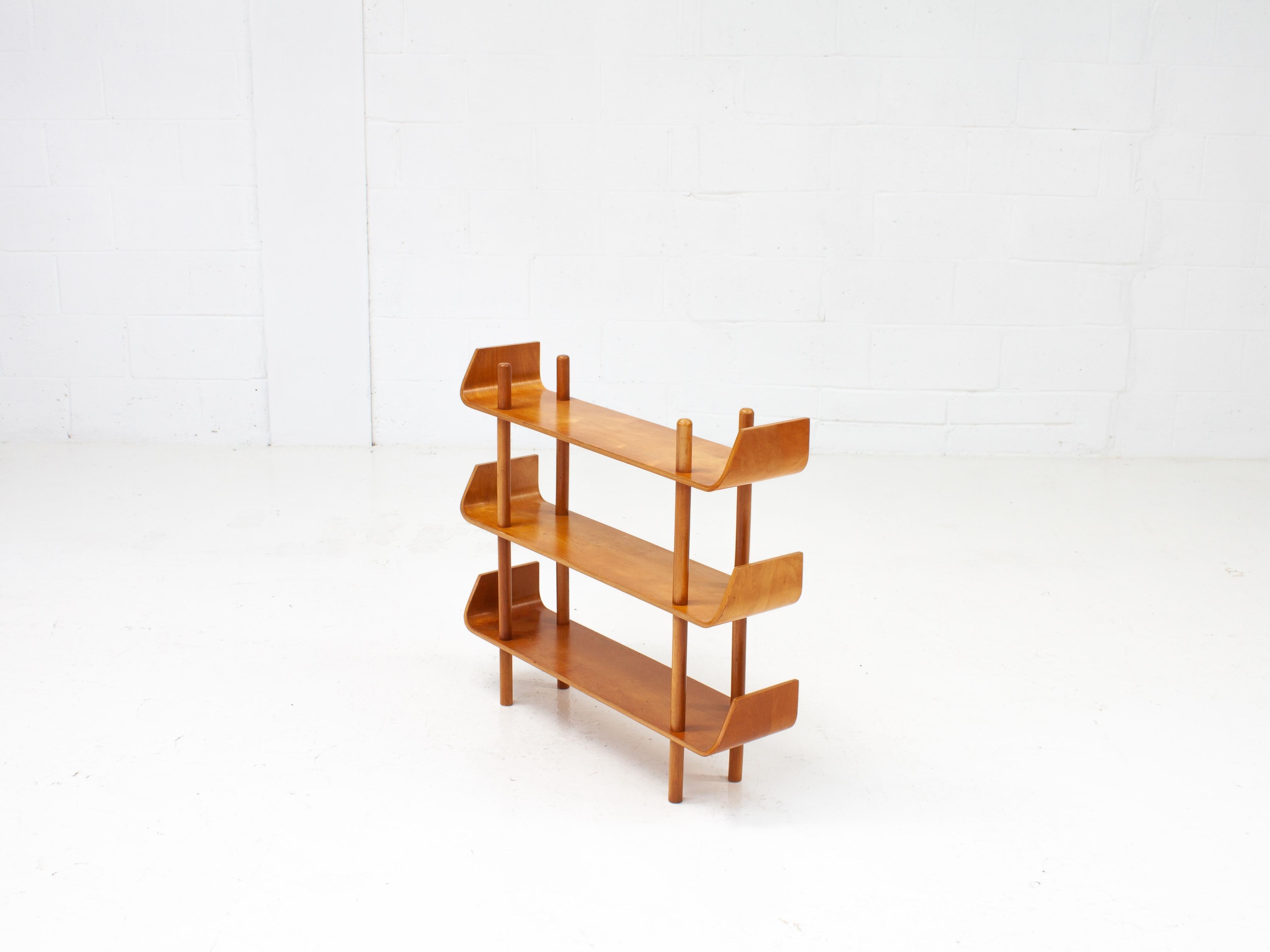 Willem Lutjens Bentwood Shelving Unit for Gouda den Boer, Netherlands, 1950s 1
