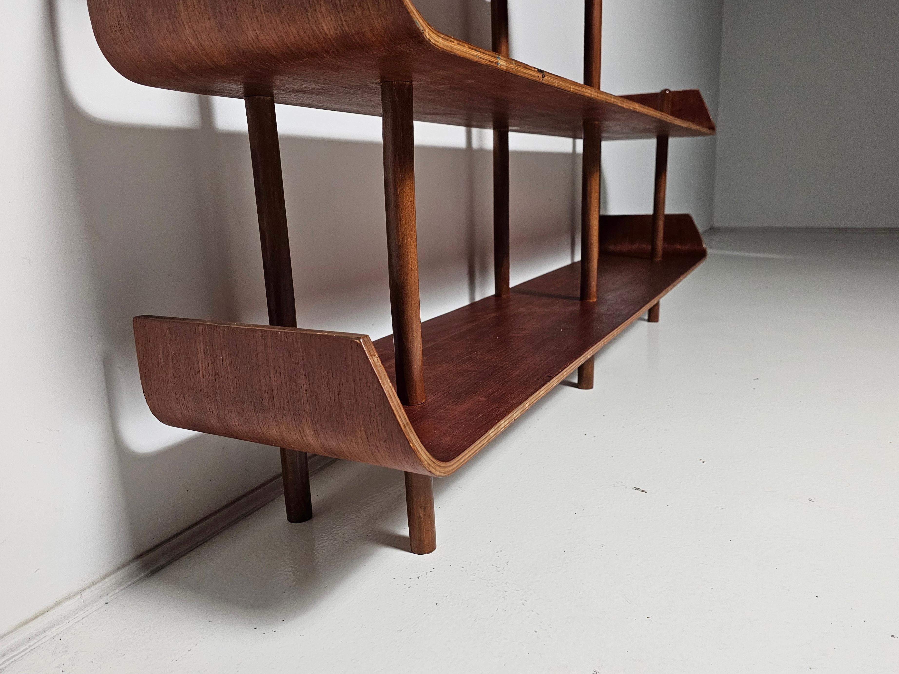 Willem Lutjens Teak Bookcase for Den Boer Gouda,  The Netherlands, 1953 In Good Condition For Sale In amstelveen, NL