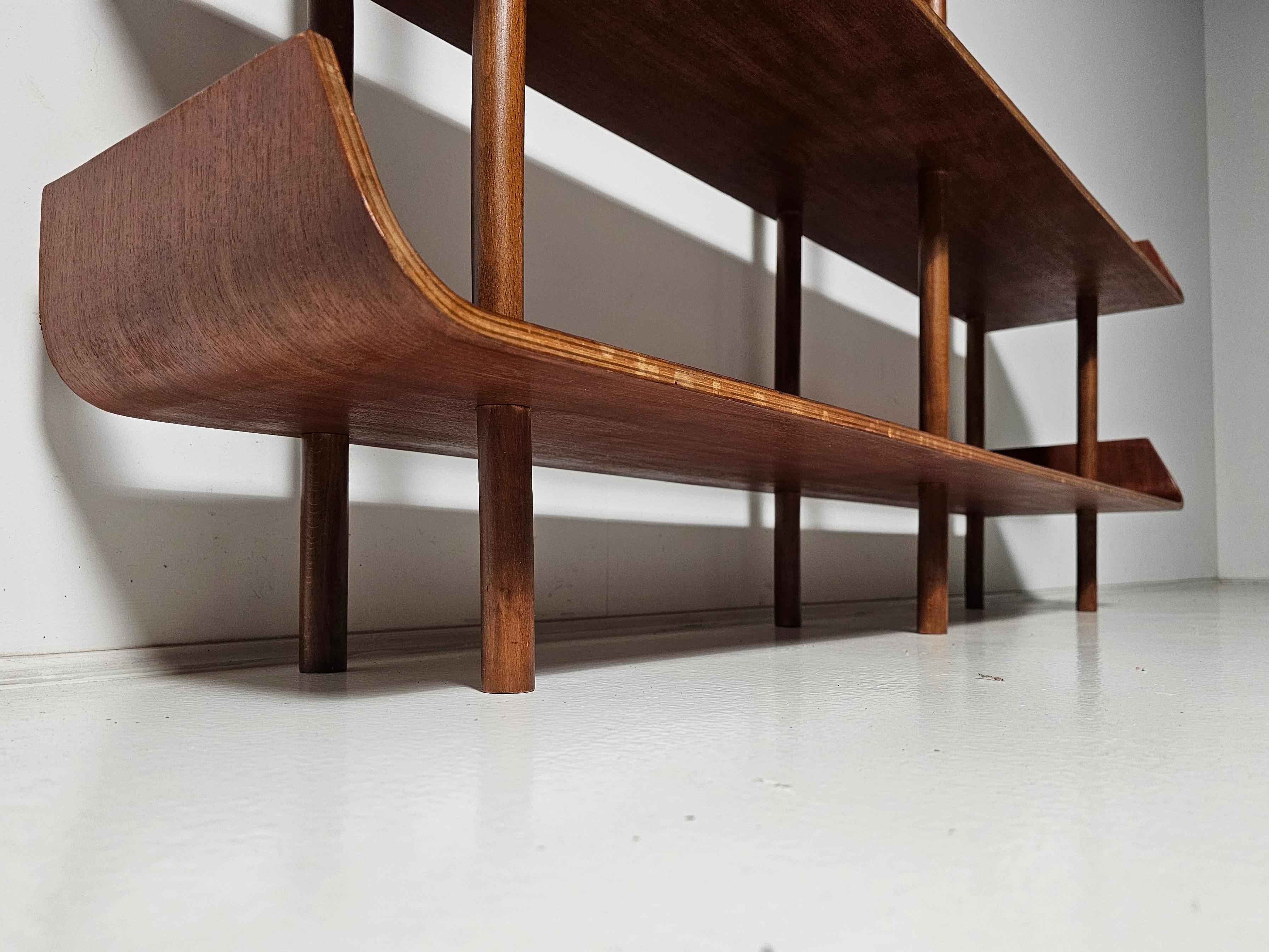 20th Century Willem Lutjens Teak Bookcase for Den Boer Gouda,  The Netherlands, 1953 For Sale