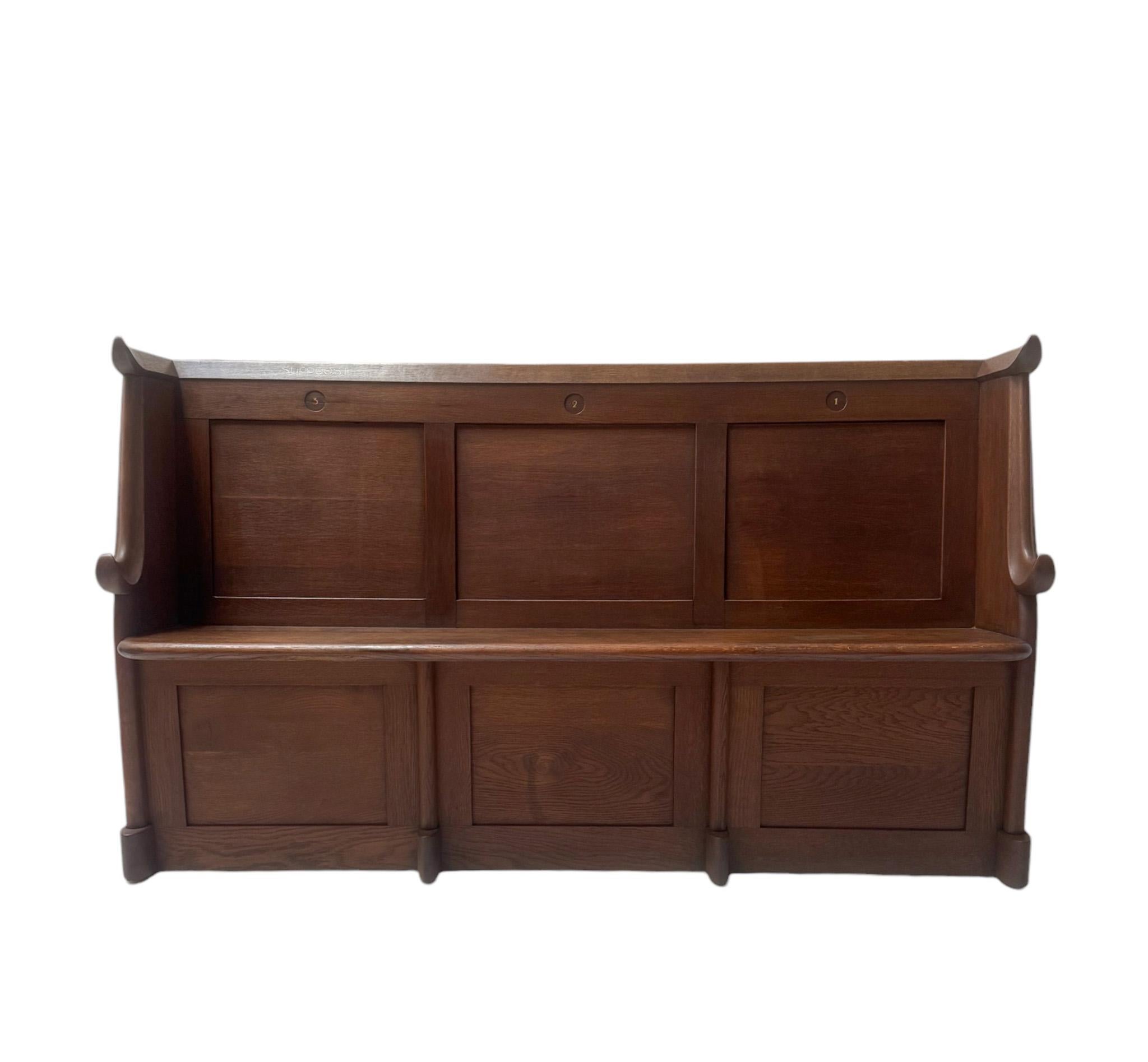 Art déco Banc à trois places de l'école Amsterdamse de Willem Penaat, années 1920 en vente