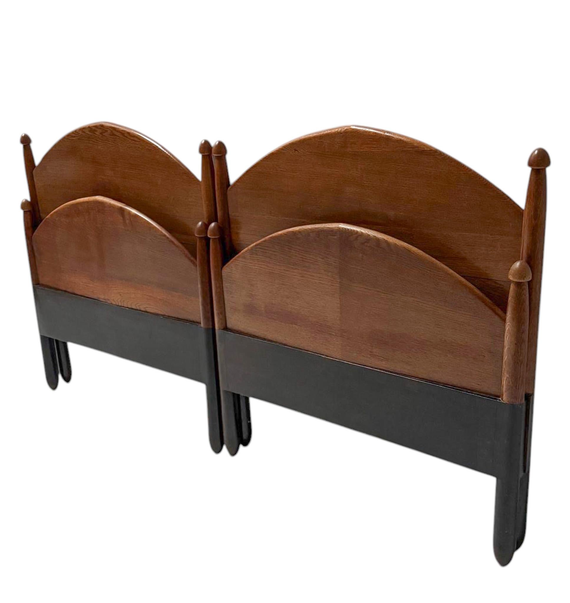 Willem Penaat Art Deco Amsterdamse School Twin-Betten für Metz & Co., 1920er Jahre im Angebot 3