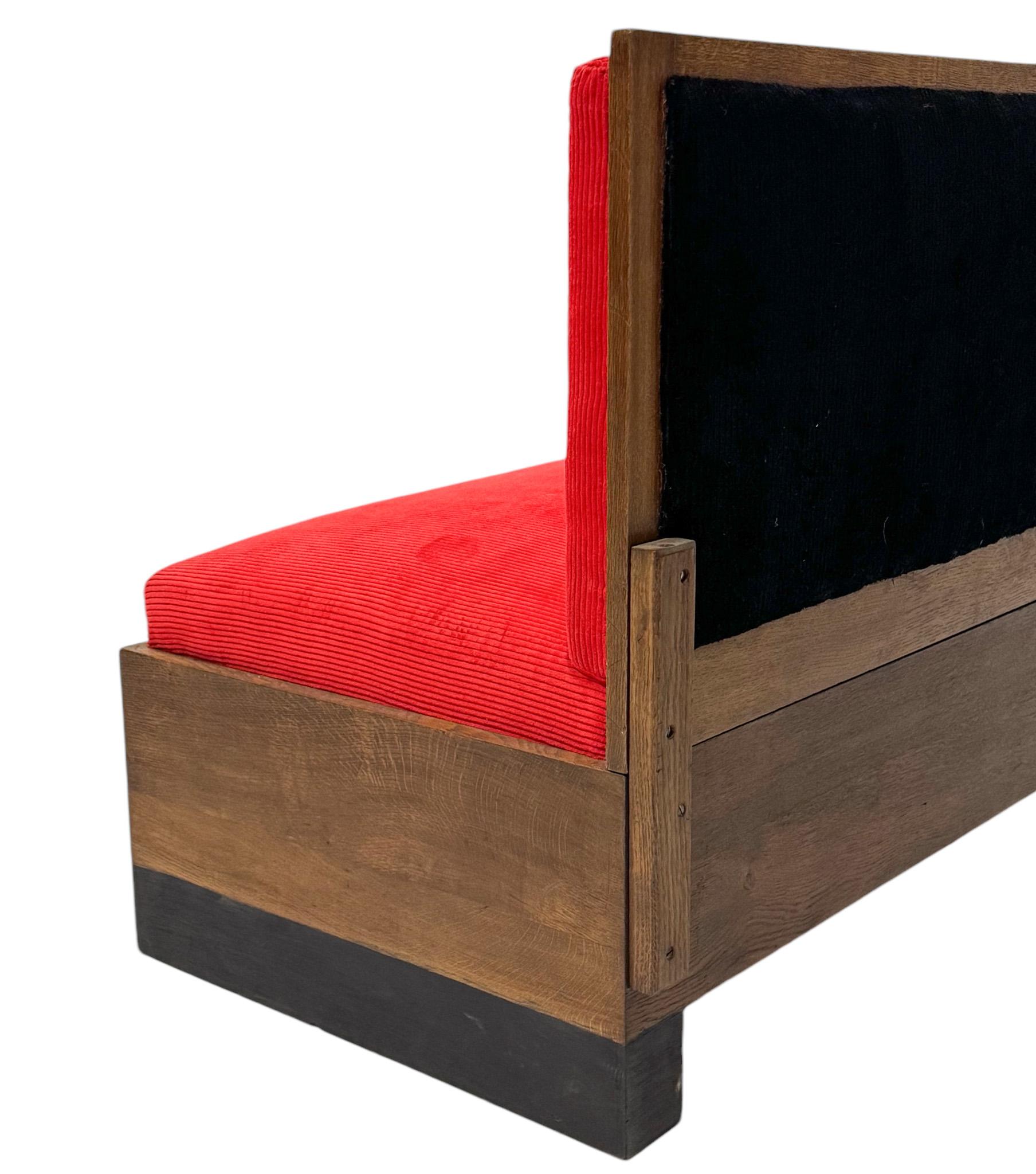 Willem Penaat Modernistische Art-Déco-Bank oder Sofa für Metz & Co, 1930er Jahre (Mitte des 20. Jahrhunderts) im Angebot