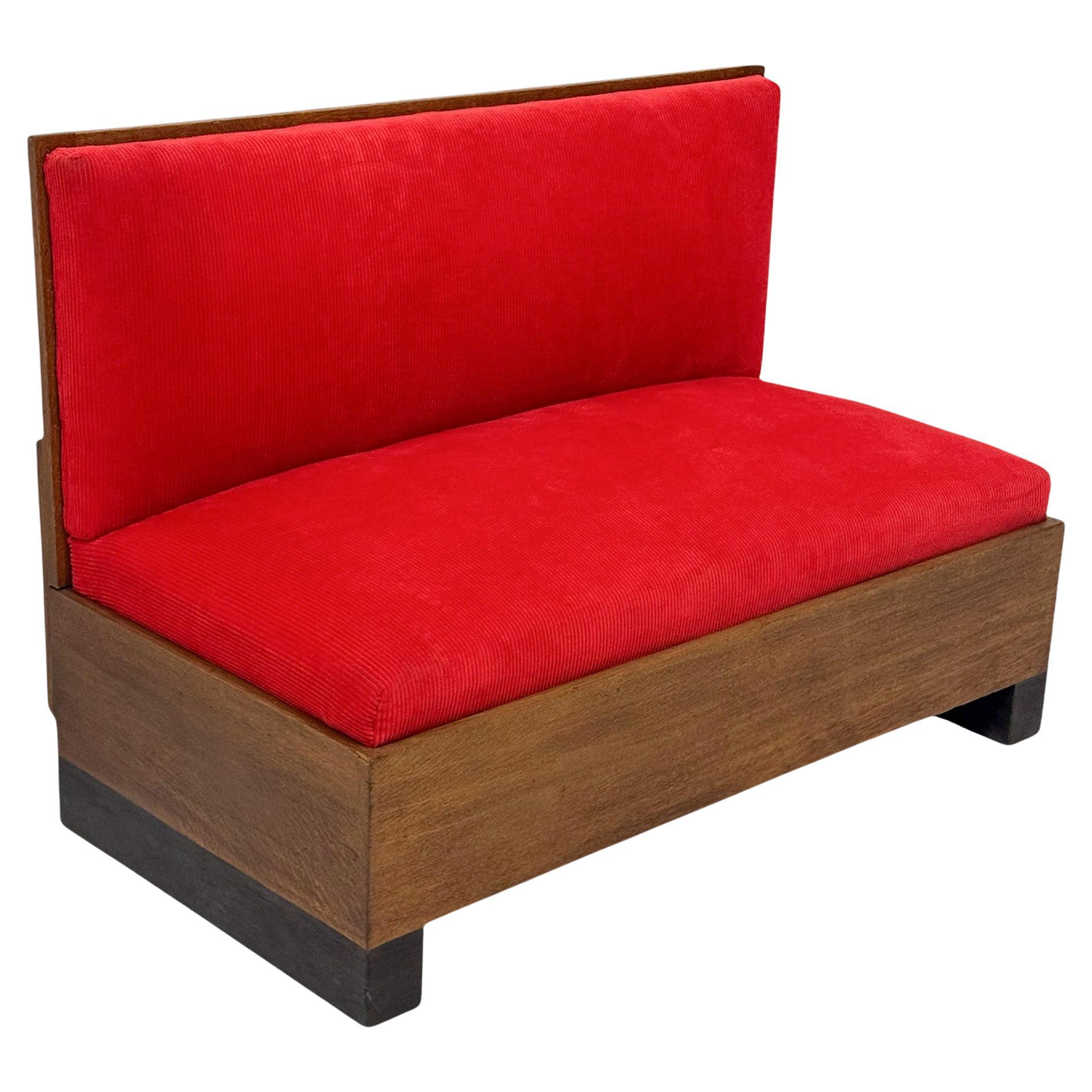 Willem Penaat Art Deco Modernist Bench or Sofa for Metz & Co, 1930s