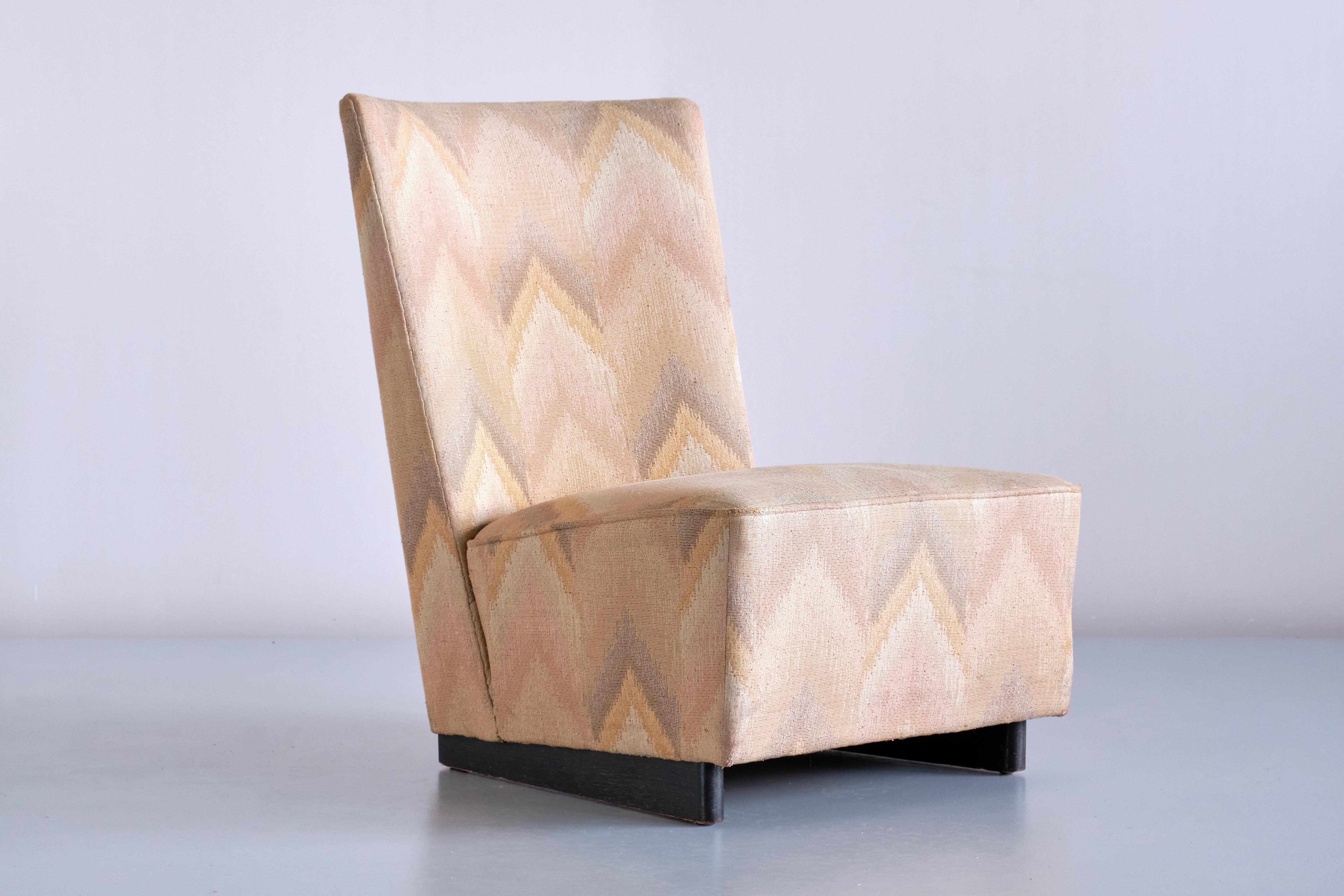 Mid-20th Century Willem Penaat Modernist Lounge Chair with Runner Legs, Metz & Co, 1935 For Sale