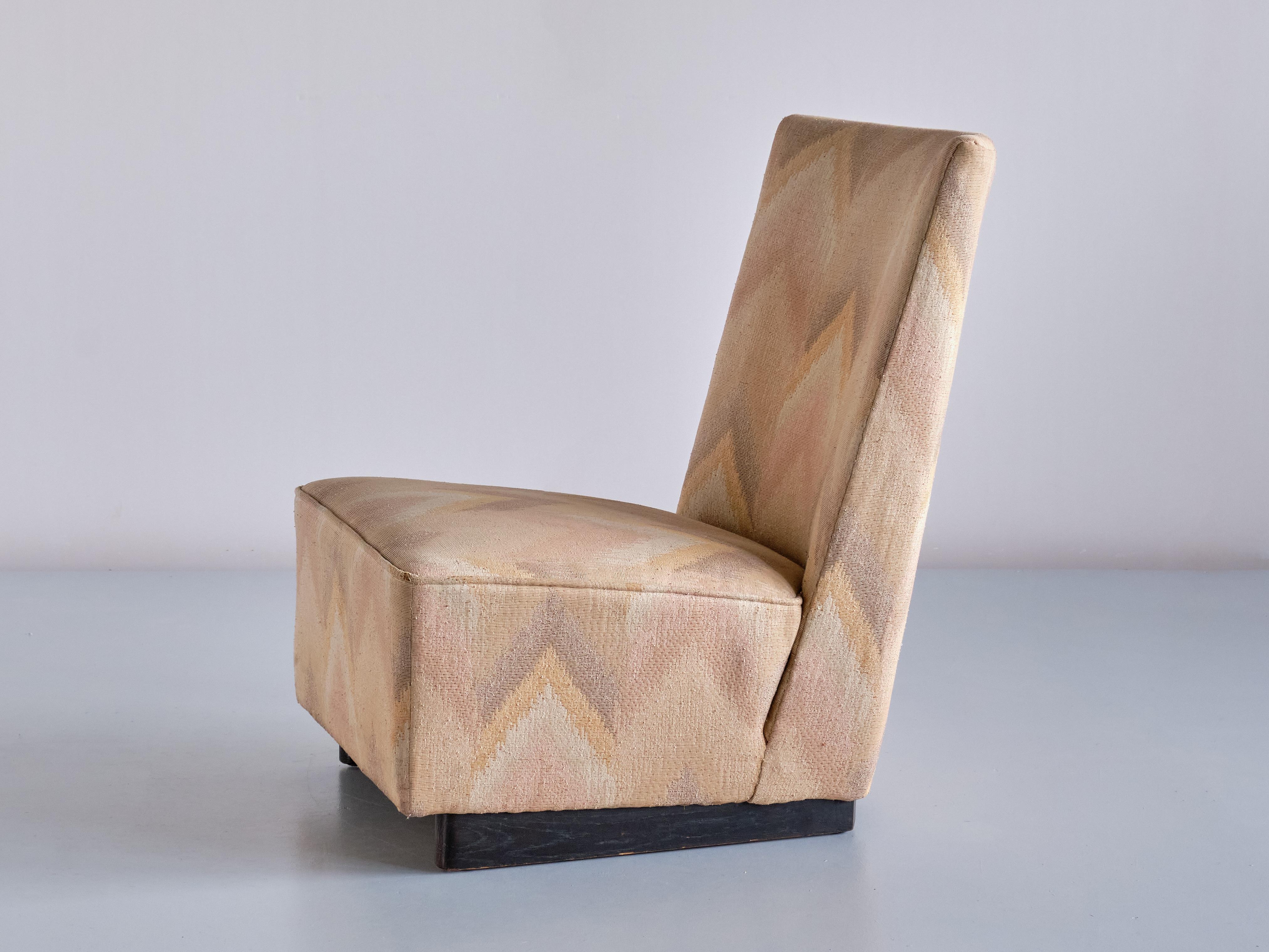 Willem Penaat Modernist Lounge Chair with Runner Legs, Metz & Co, 1935 For Sale 3