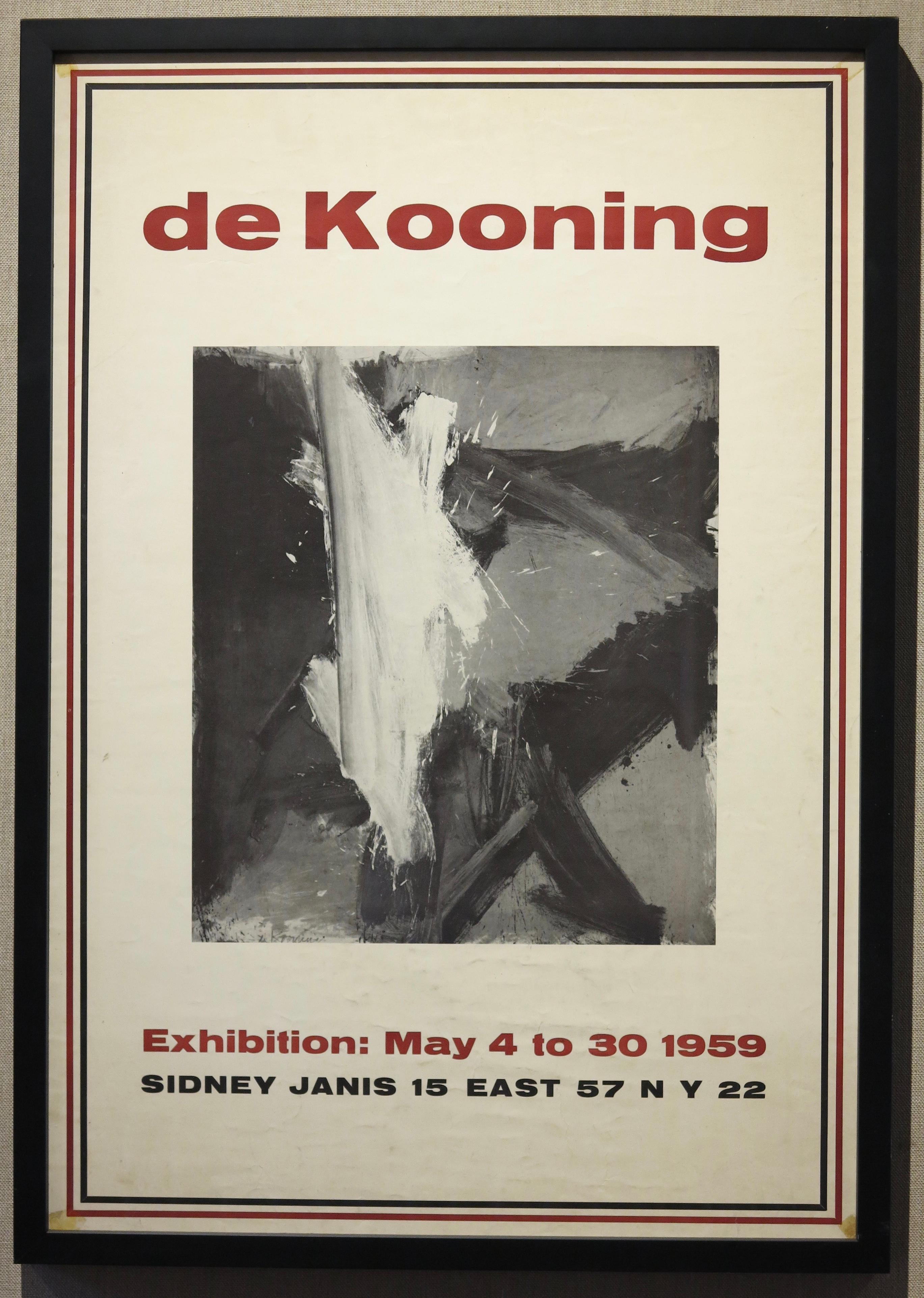 Sidney Janis Gallery 1959 Exhibition poster  - Print by Willem (SEE Kooning) de Kooning