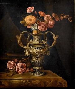 Still Life Flowers Van Aelst Paint Oil on canvas Old master 17th Century Flemish