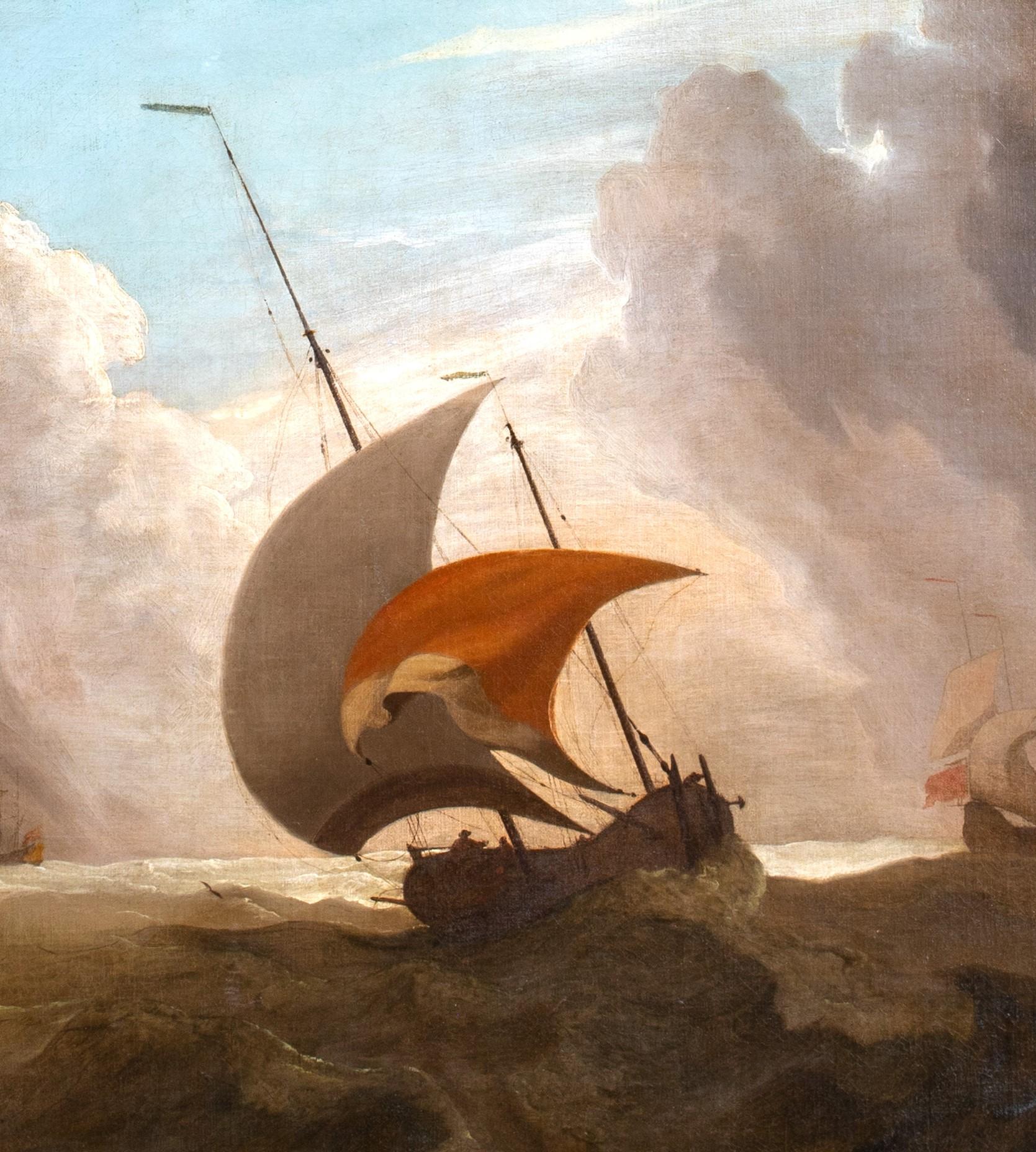 Dutch Ships In A Storm, 17th Century 3