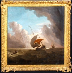Dutch Ships In A Storm, 17th Century