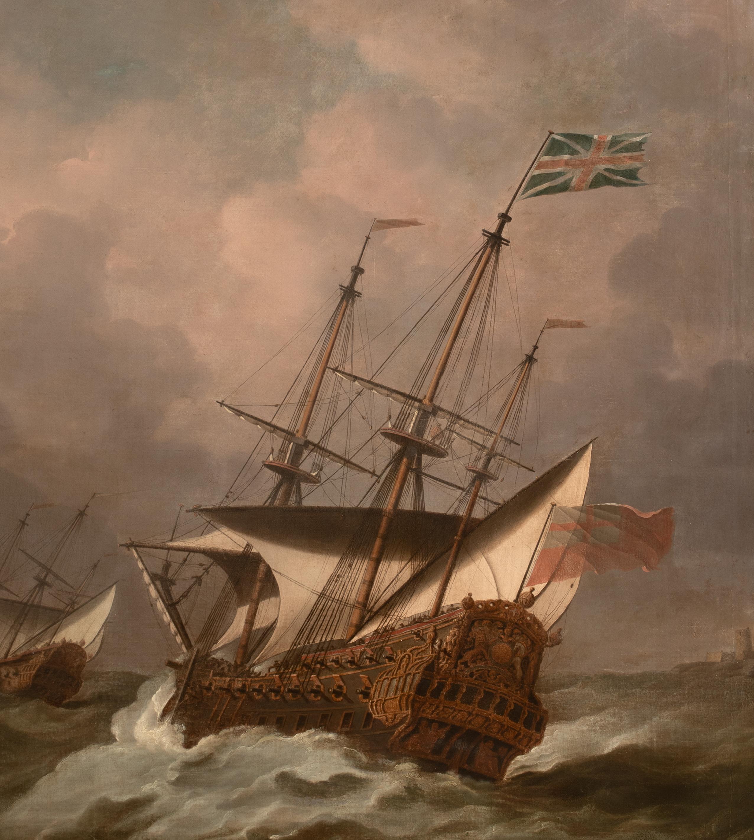 HMS Resolution im Orkan, 17. Jahrhundert  Willem Van De Velde (1633-1707) im Angebot 2