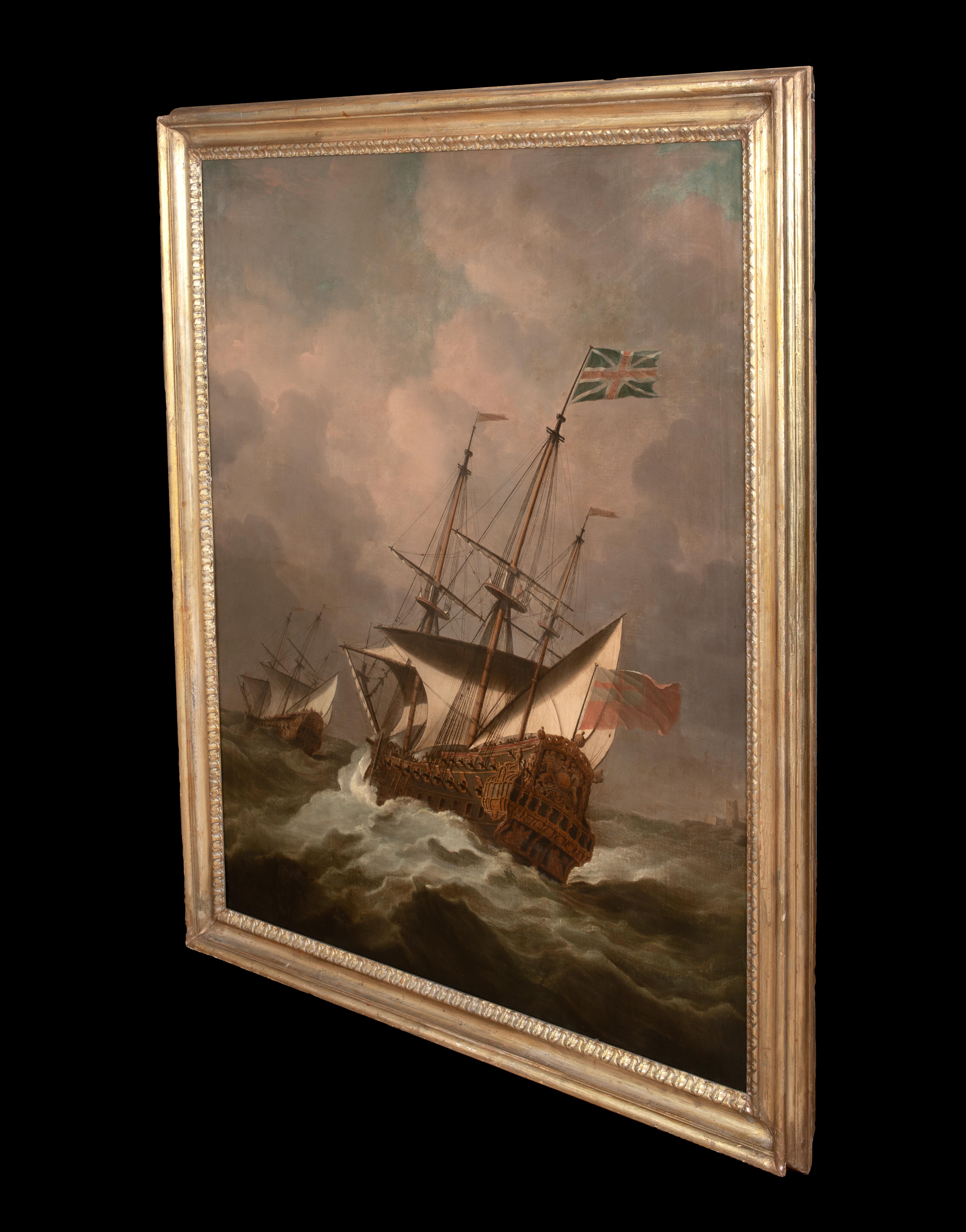 HMS Resolution im Orkan, 17. Jahrhundert  Willem Van De Velde (1633-1707) im Angebot 4