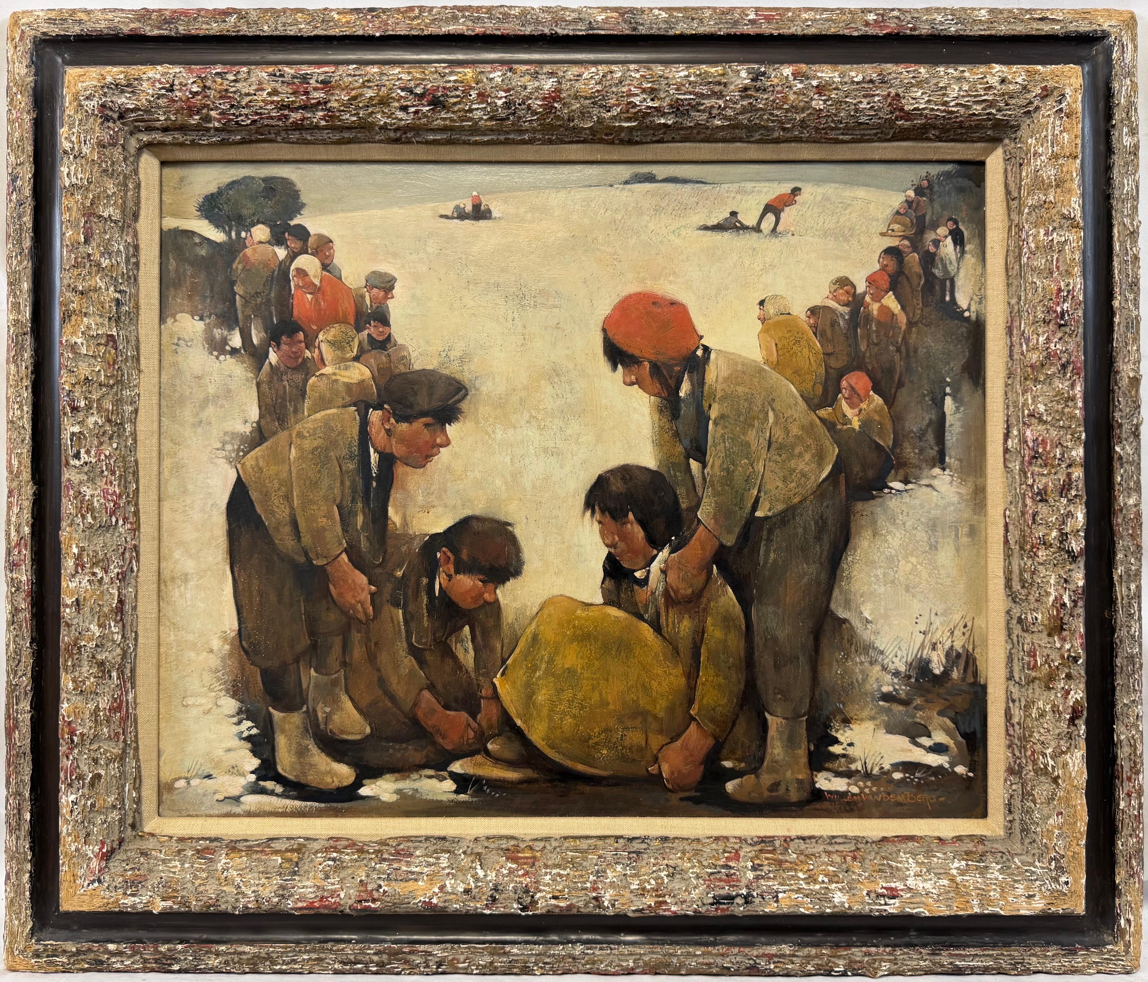 "Child Child Child" de Willem van den Berg (DEN, 1886-1970) Huile signée