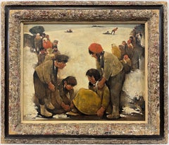 "Child Child Child" de Willem van den Berg (DEN, 1886-1970) Huile signée