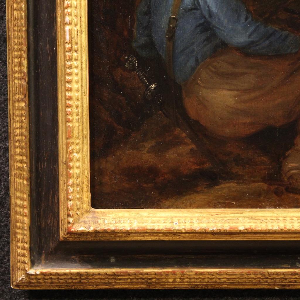 17th Century Oil on Panel Flemish Antique Religious Painting, 1650 For Sale 8