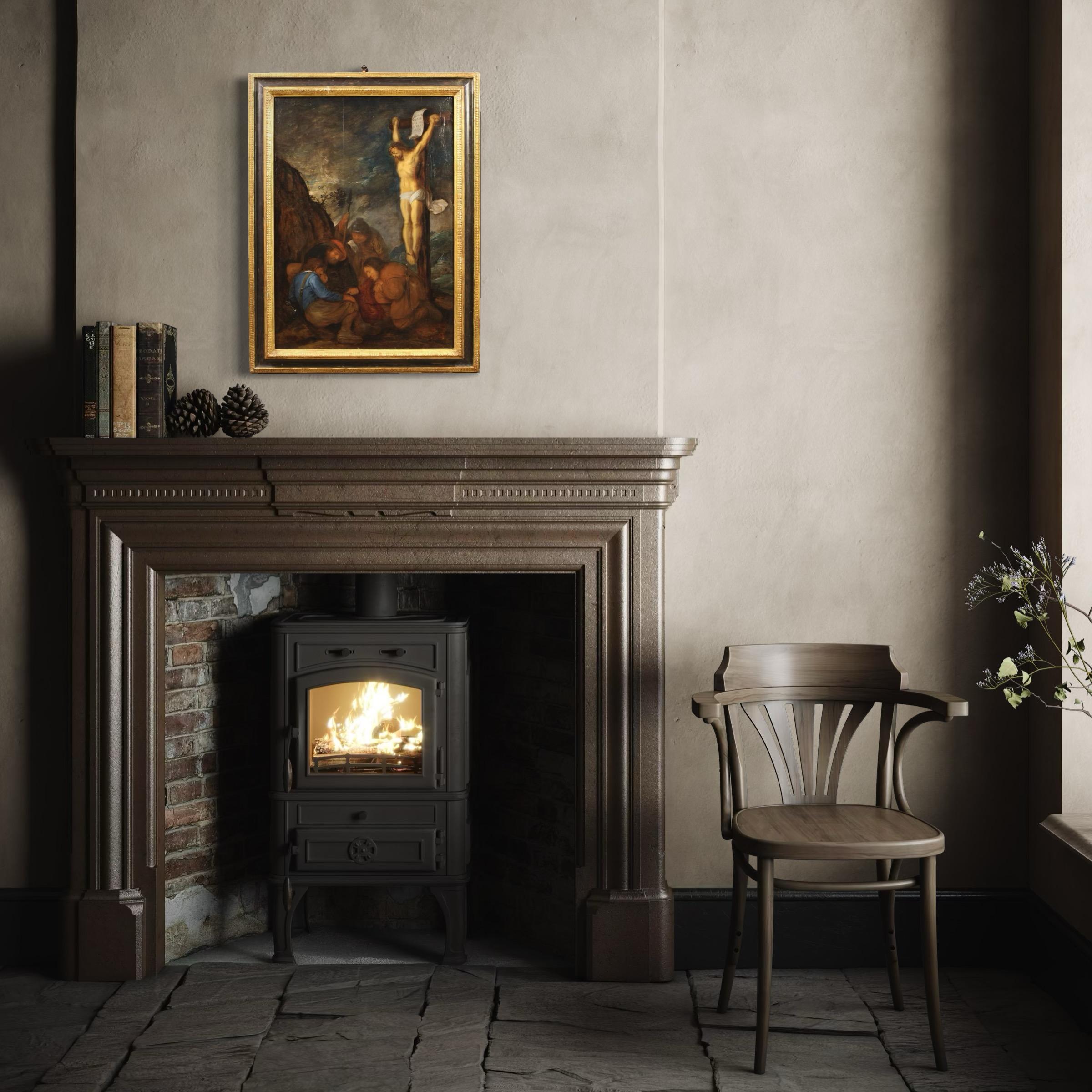 17th Century Oil on Panel Flemish Antique Religious Painting, 1650 For Sale 10