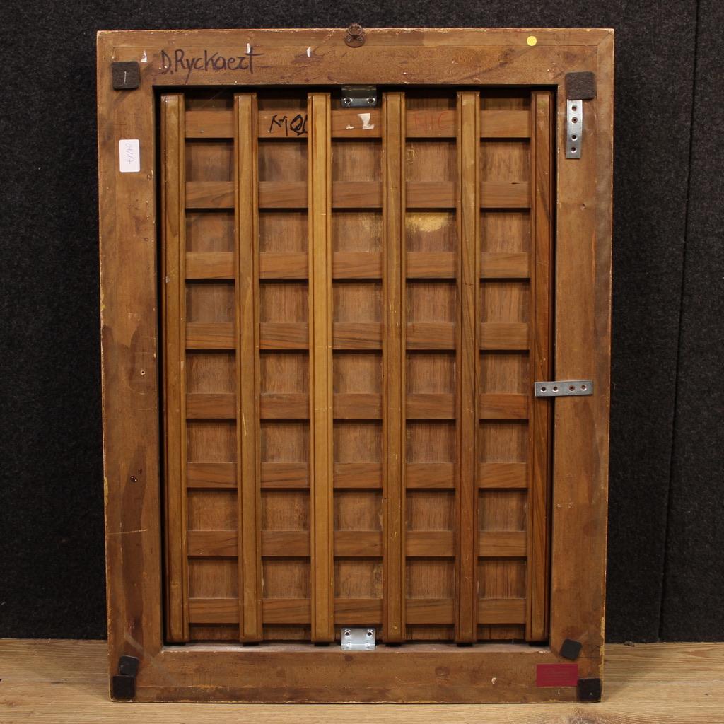 17th Century Oil on Panel Flemish Antique Religious Painting, 1650 For Sale 5