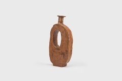 Willem Van Hoof Contemporary African Clay Vessel Vase "Taju" Glazed Earthenware