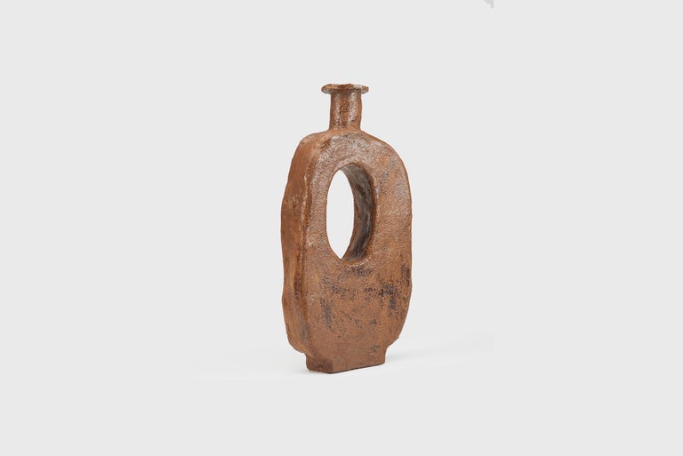 Dutch Willem Van Hoof Contemporary African Clay Vessel Vase 