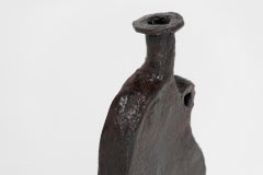 Willem van Hooff Black Ceramic Contemporary African Vessel Vase Model "Haiki"