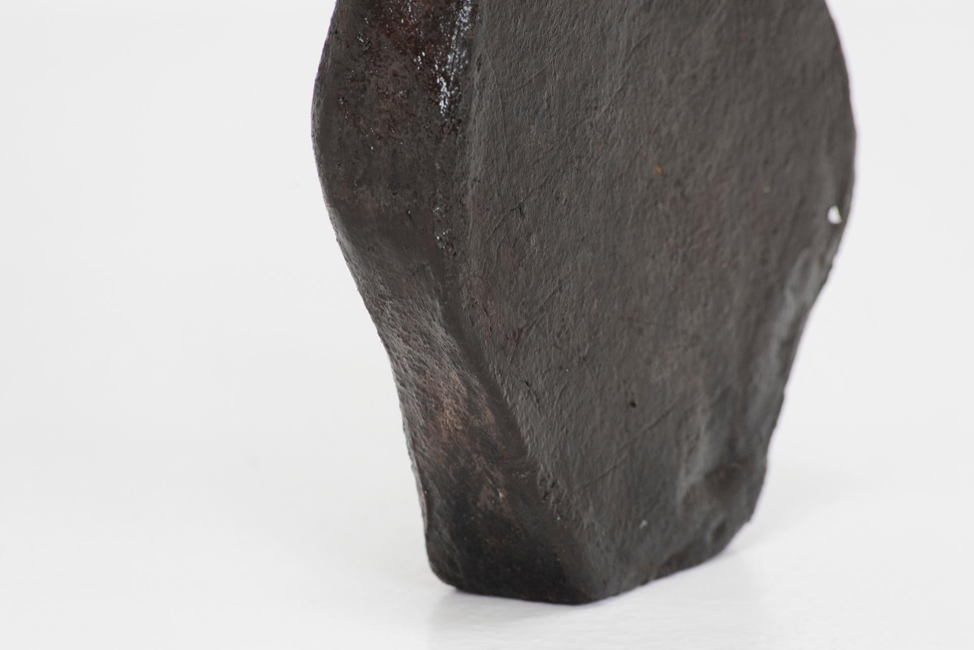 Willem van Hooff Black Ceramic Contemporary African Vessel Vase Model 