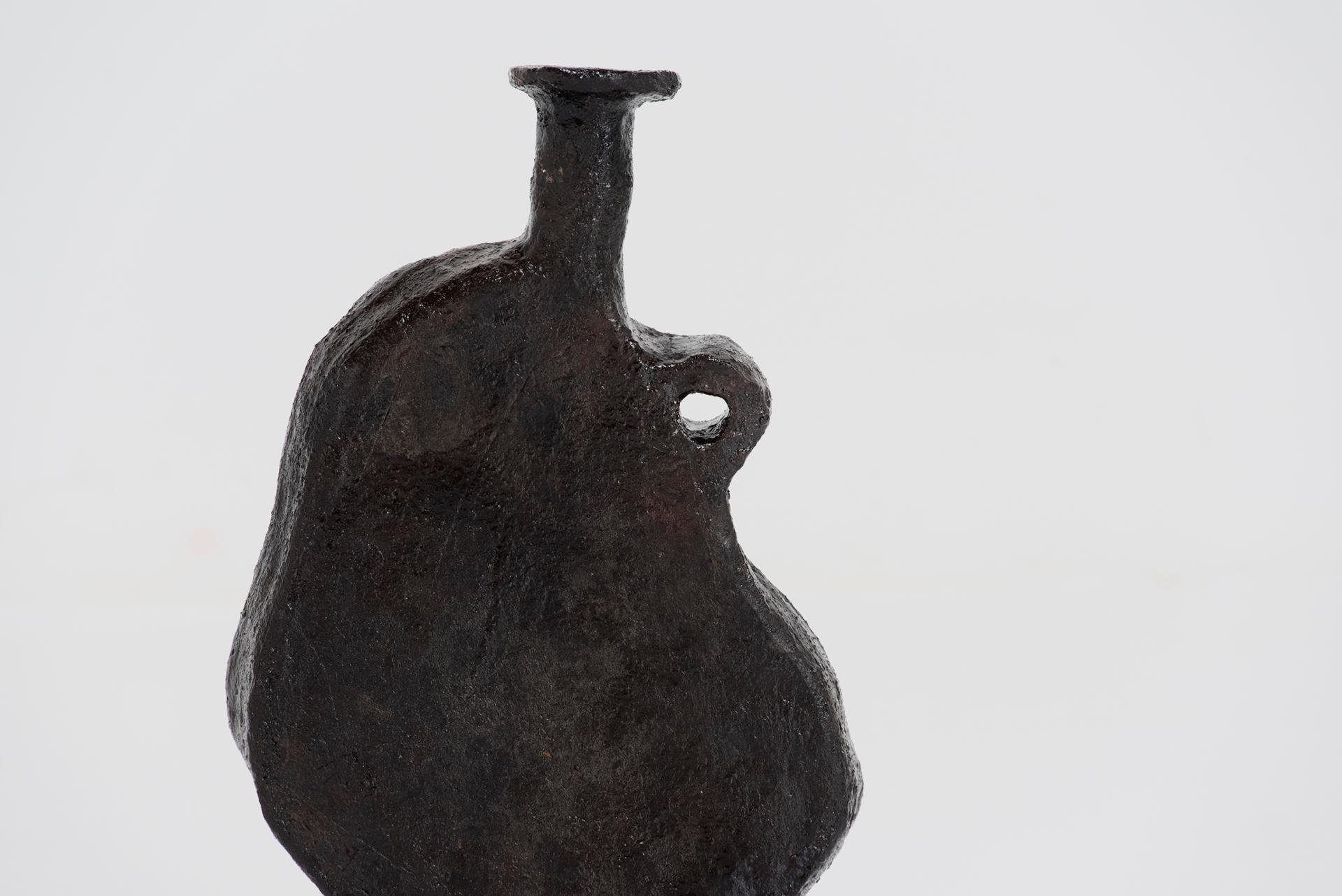 Willem van Hooff Black Ceramic Contemporary African Vessel Vase Model 