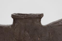 Willem Van Hooff Brown Contemporary Earthenware Vessel Vase Model "Sikio", 2021
