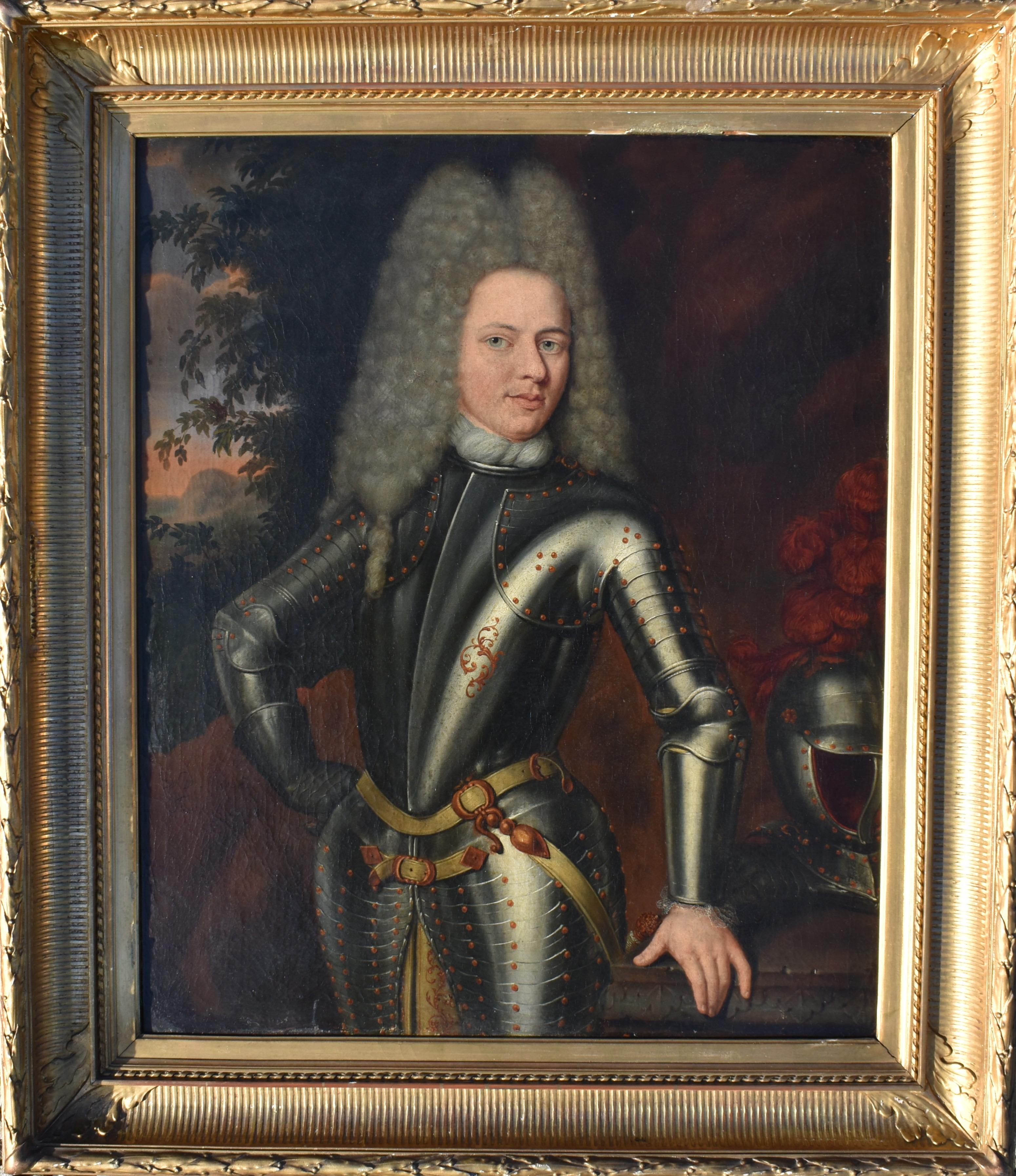 Willem van Kessel (c.1691–1727) – Portrait of Bewigged Gentleman in Armour, 1713 For Sale 1