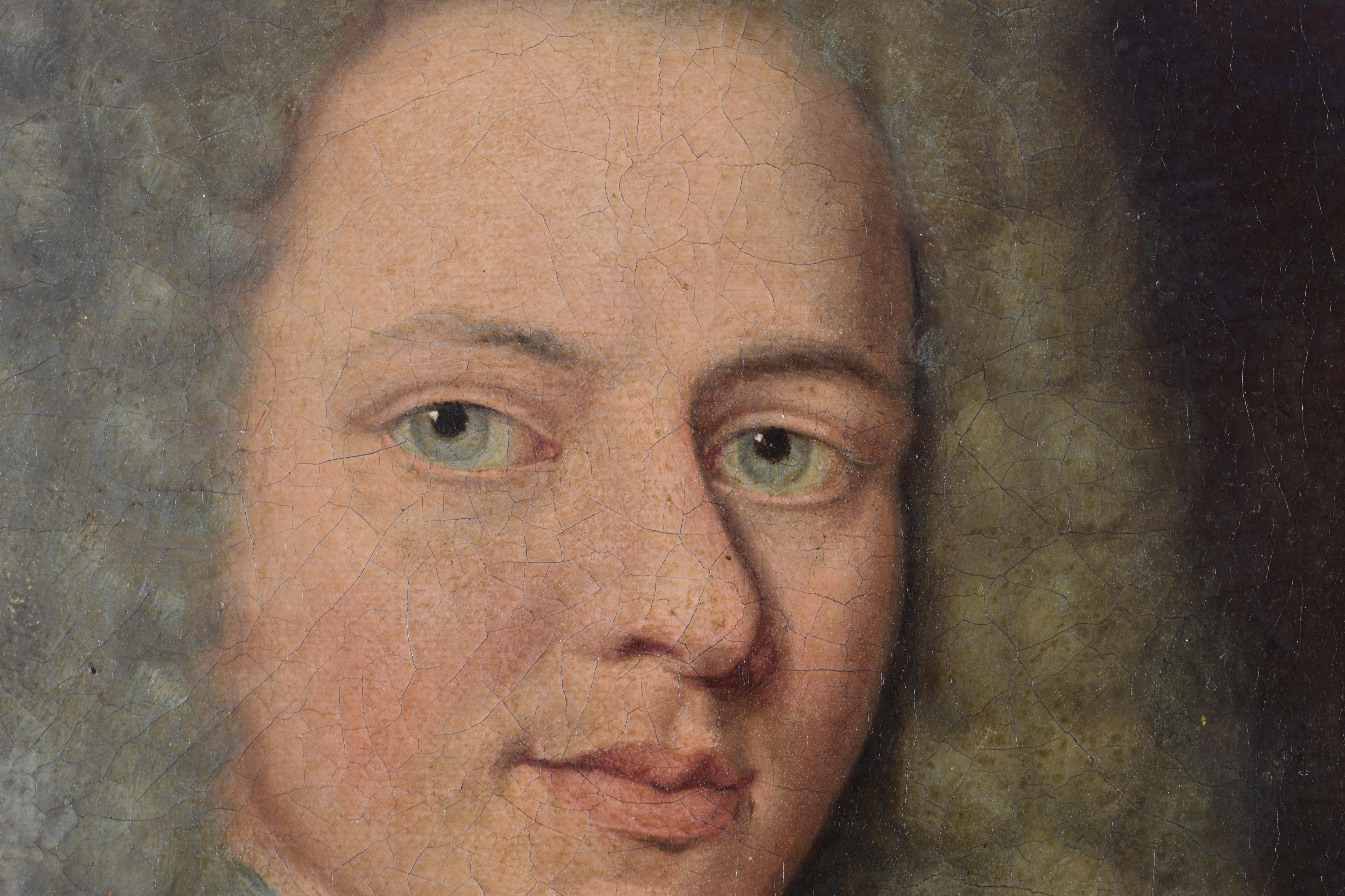 Willem van Kessel (c.1691–1727) – Portrait of Bewigged Gentleman in Armour, 1713 For Sale 3