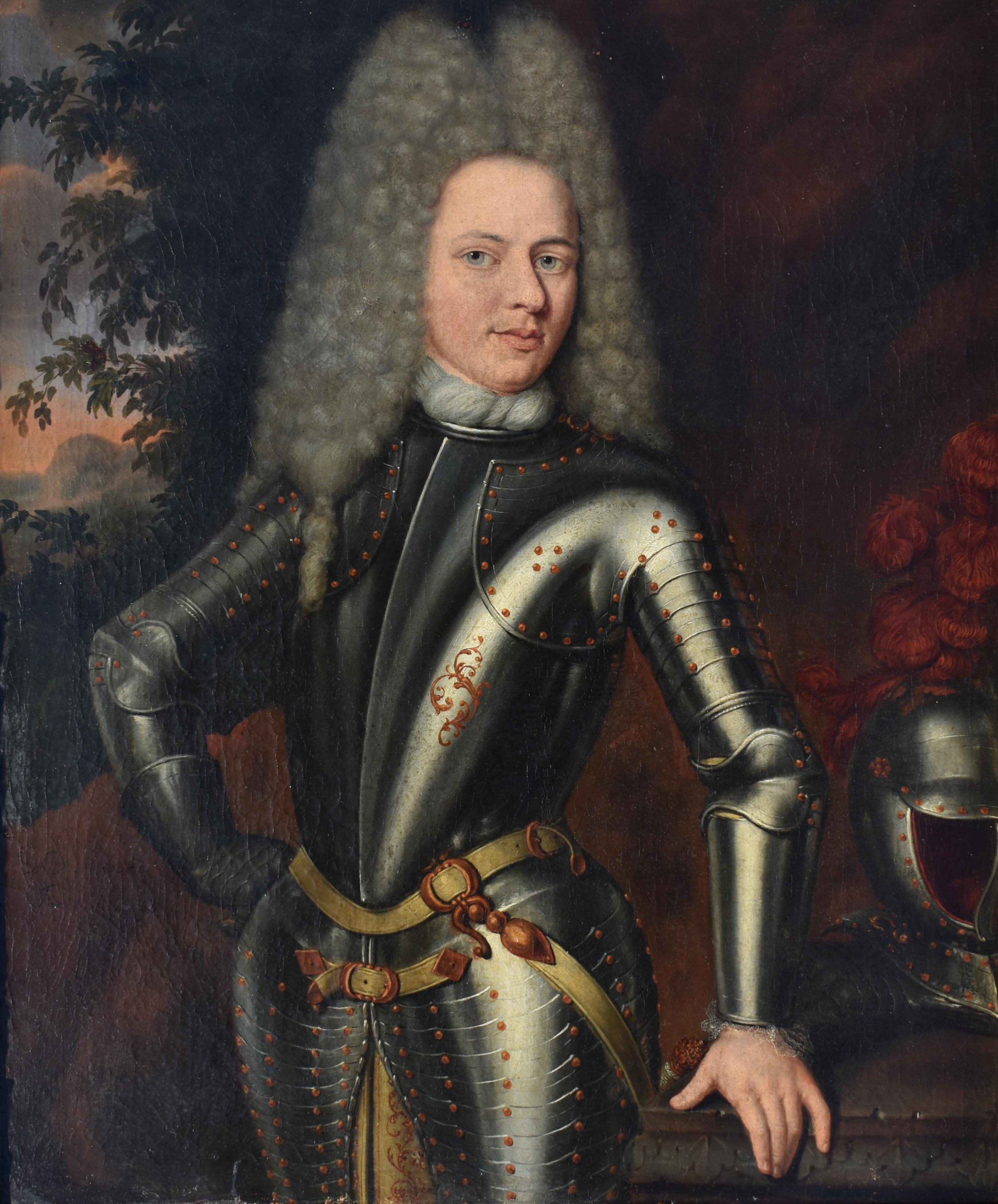 Willem van Kessel (c.1691-1727) - Portrait d
un gentilhomme perclus en armure, 1713