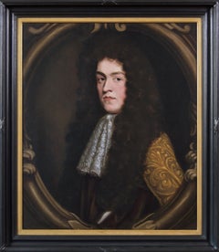 Antique 17th Century portrait oil painting of a gentleman